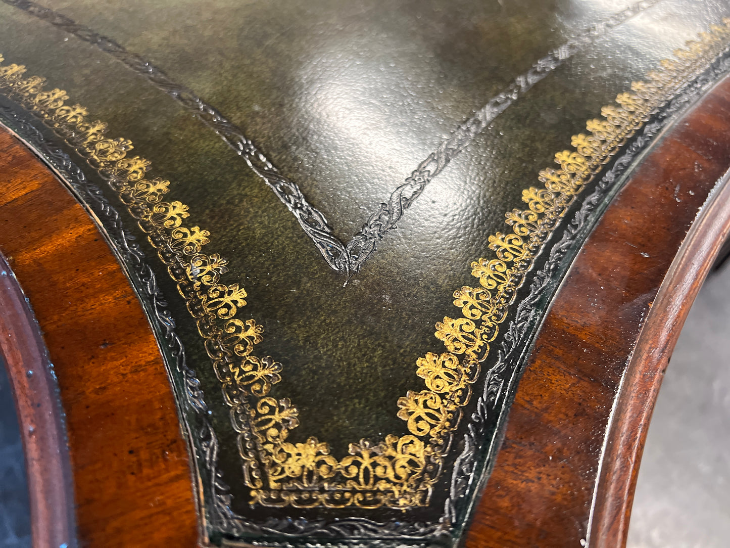Maitland Smith Green Leather Top Executive Desk