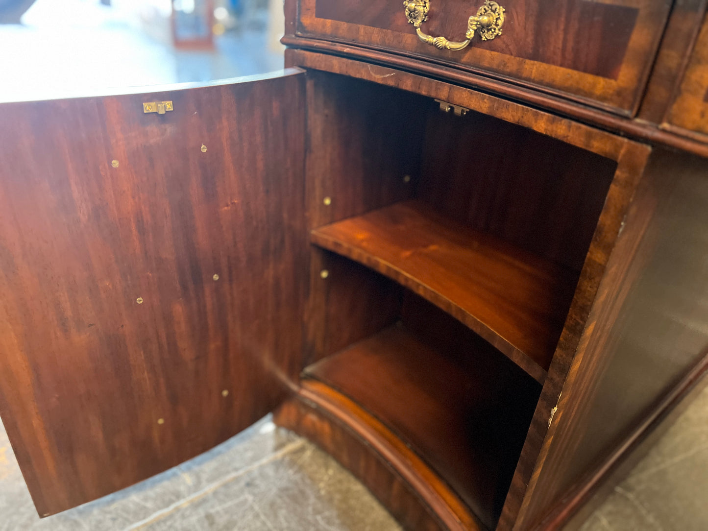 Maitland Smith Green Leather Top Executive Desk
