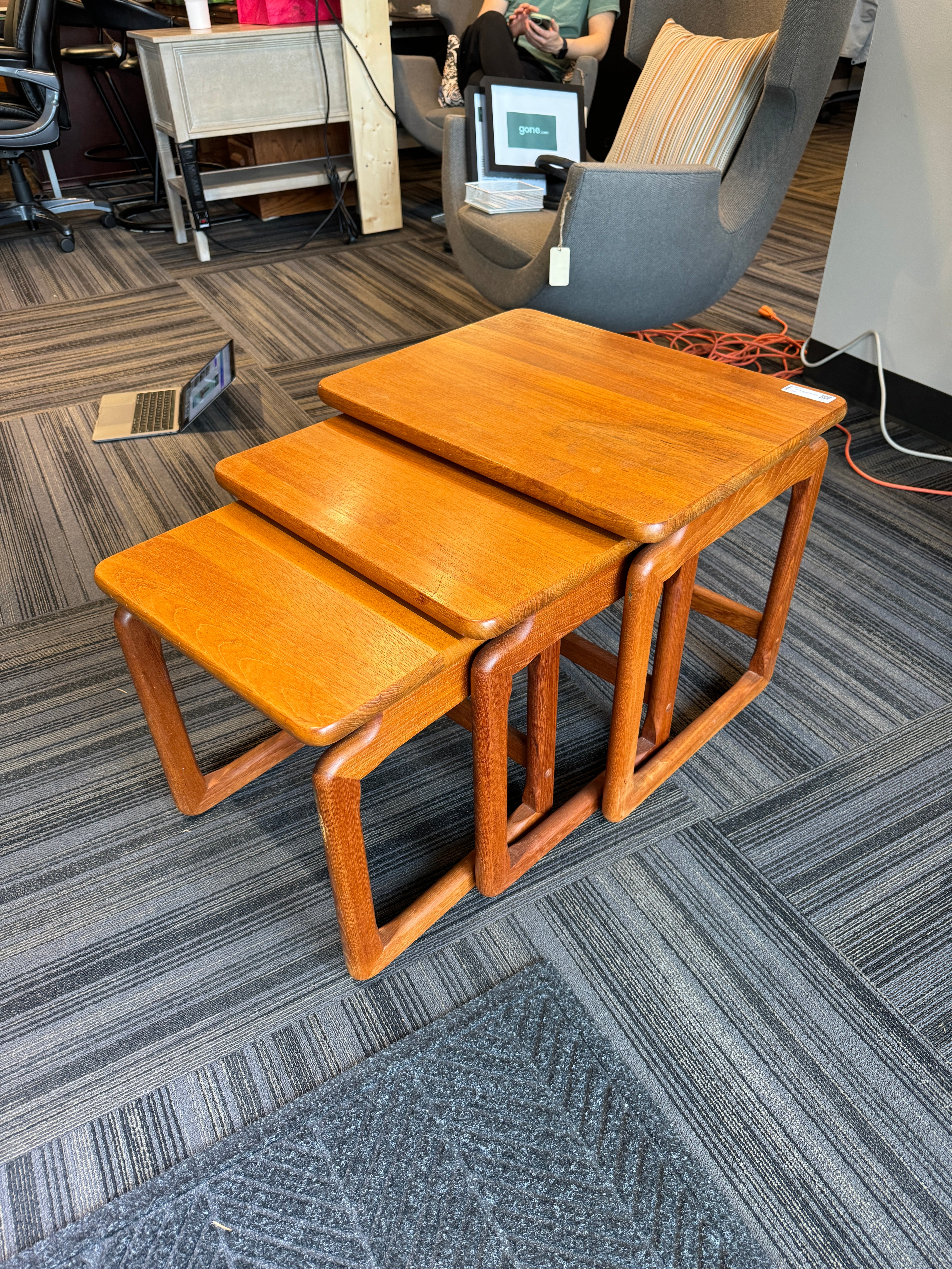 3 vintage Tarm Stole Mobelfabrik nesting end tables