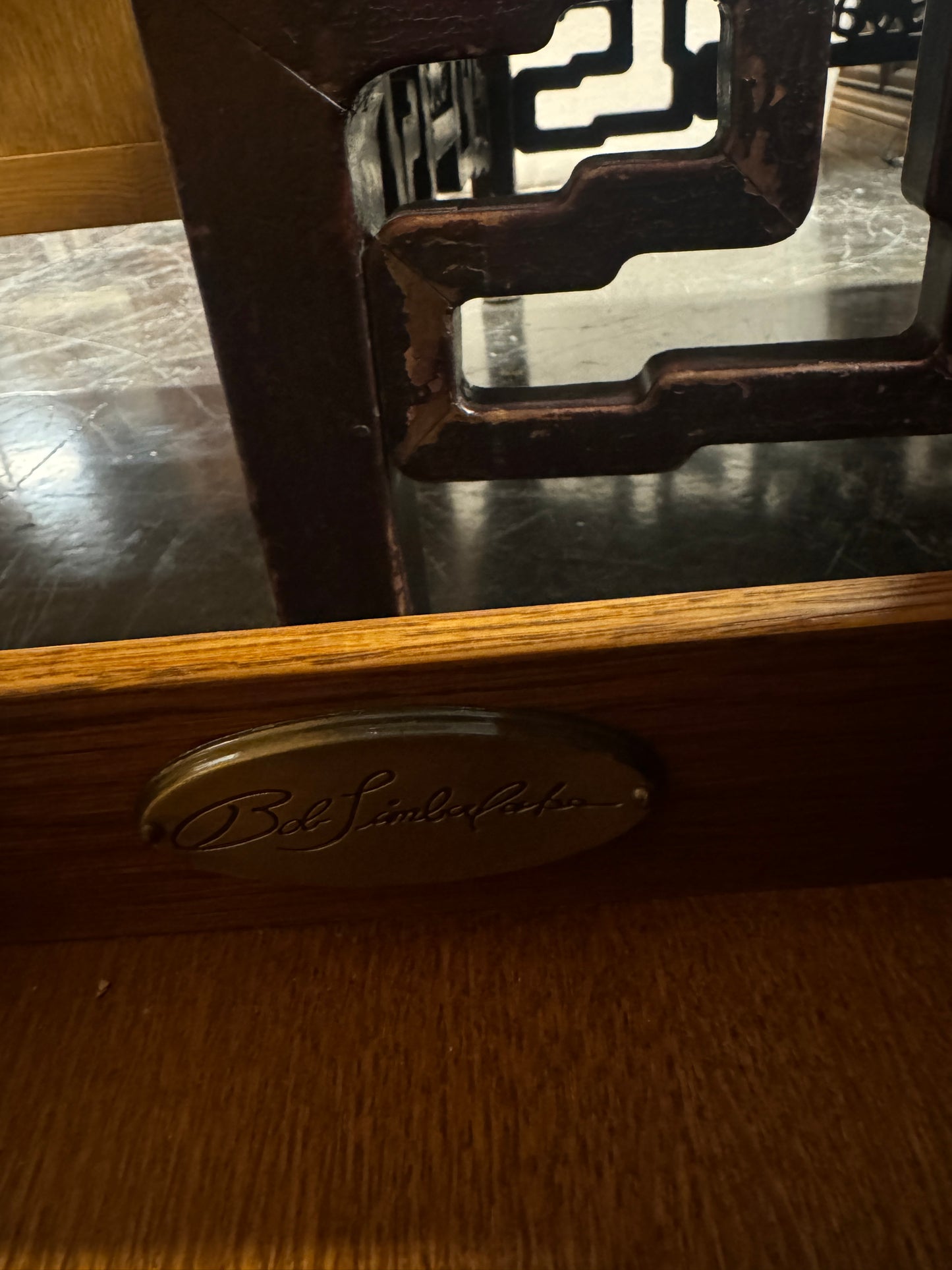Bob Timberlake Lexington Solid Cherry Square Glass Top Coffee Table w/key