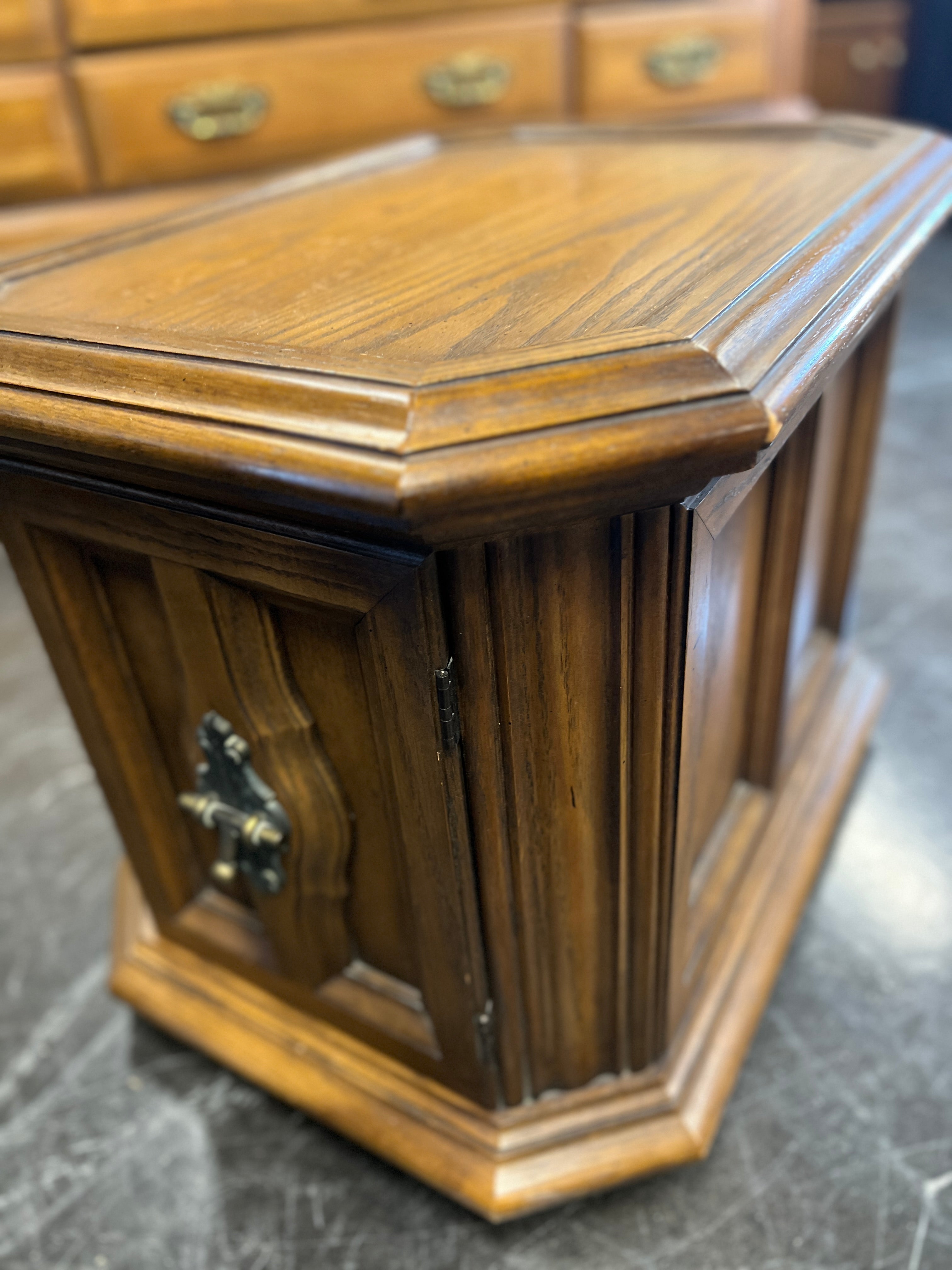Large Square 2 Door End Table