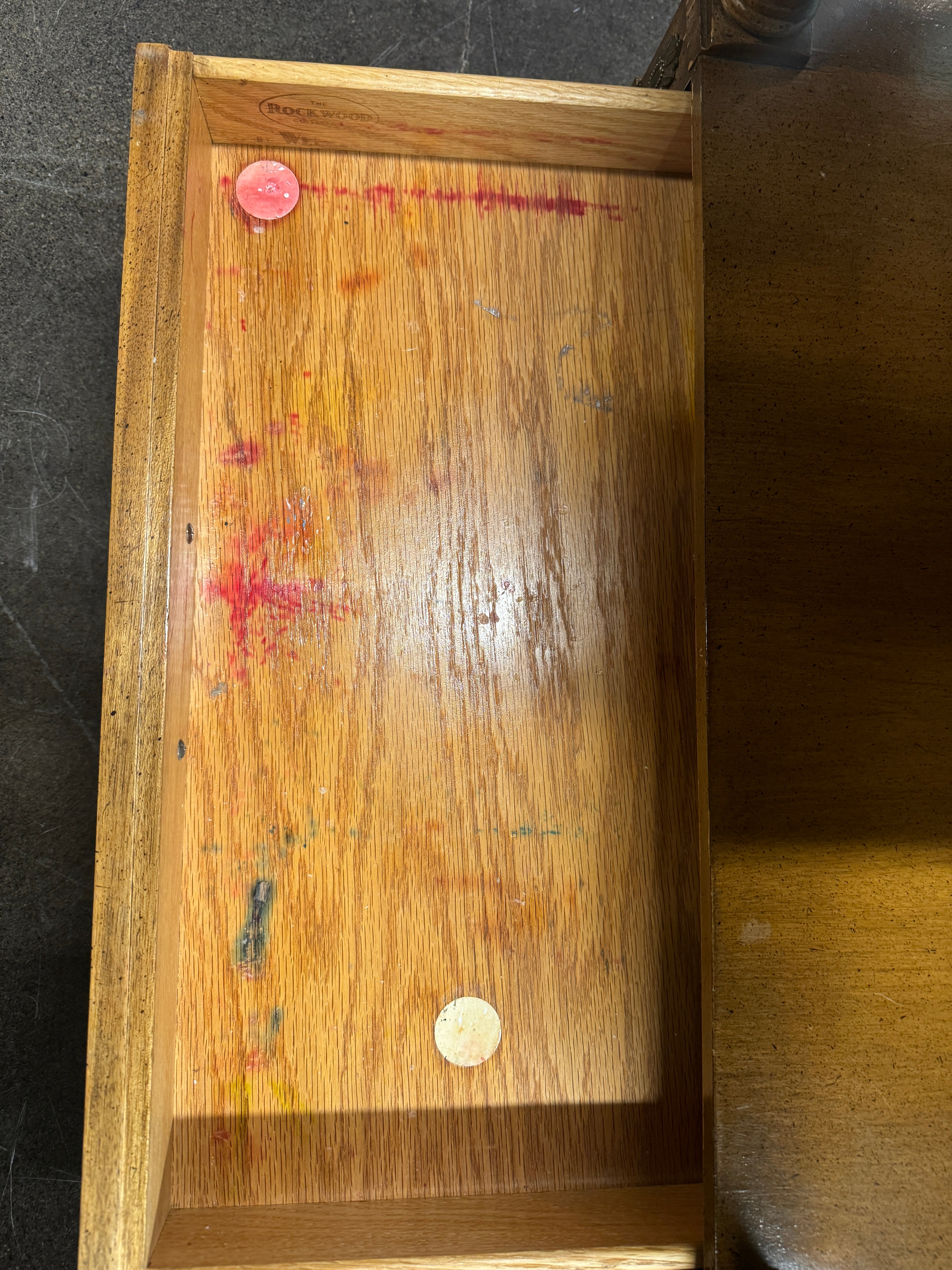 Vintage Weiman "Rockwood Collection" 1 drawer side table