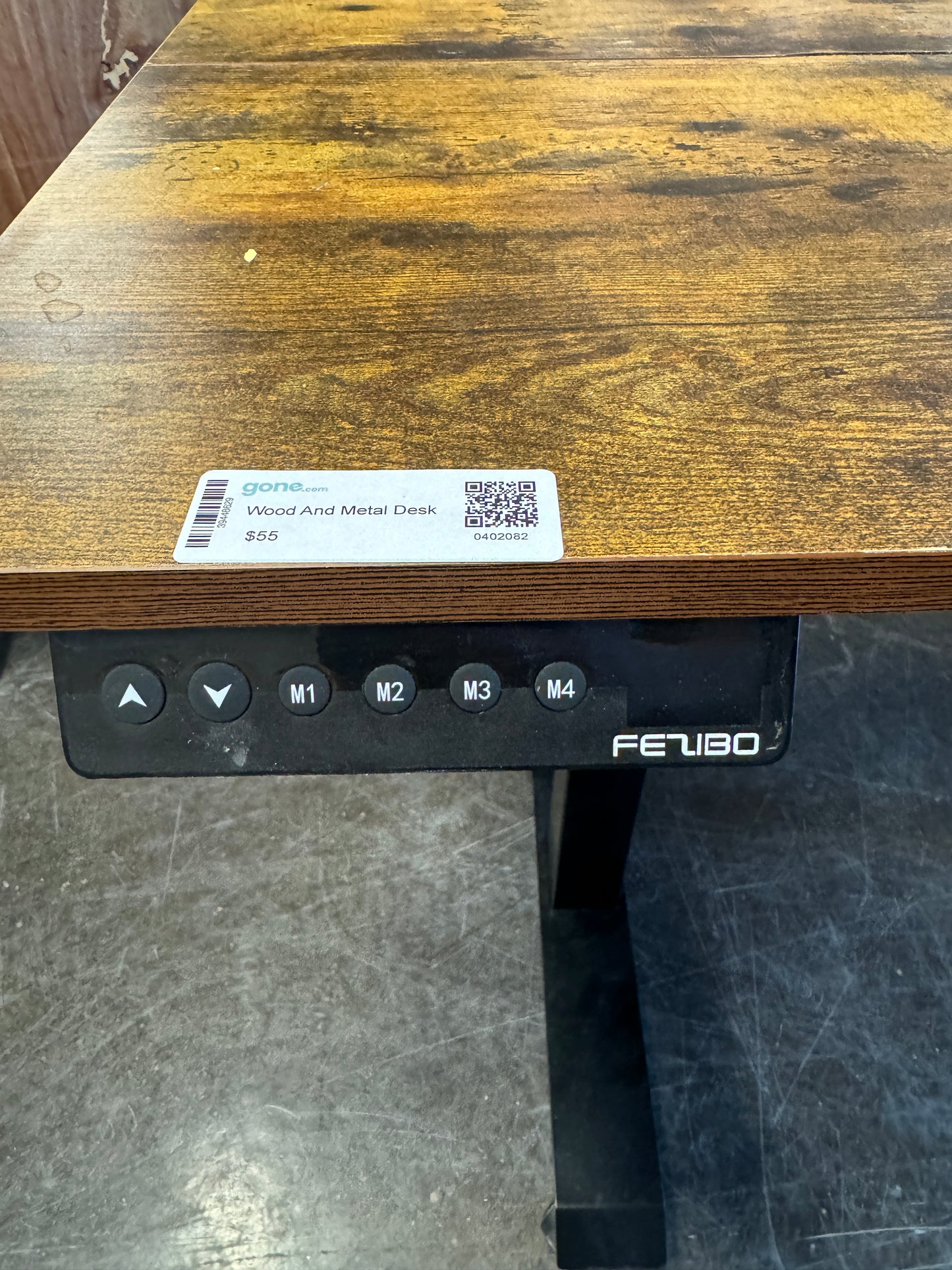 Fezibo SIt /Stand Wood And Metal Desk on Wheels