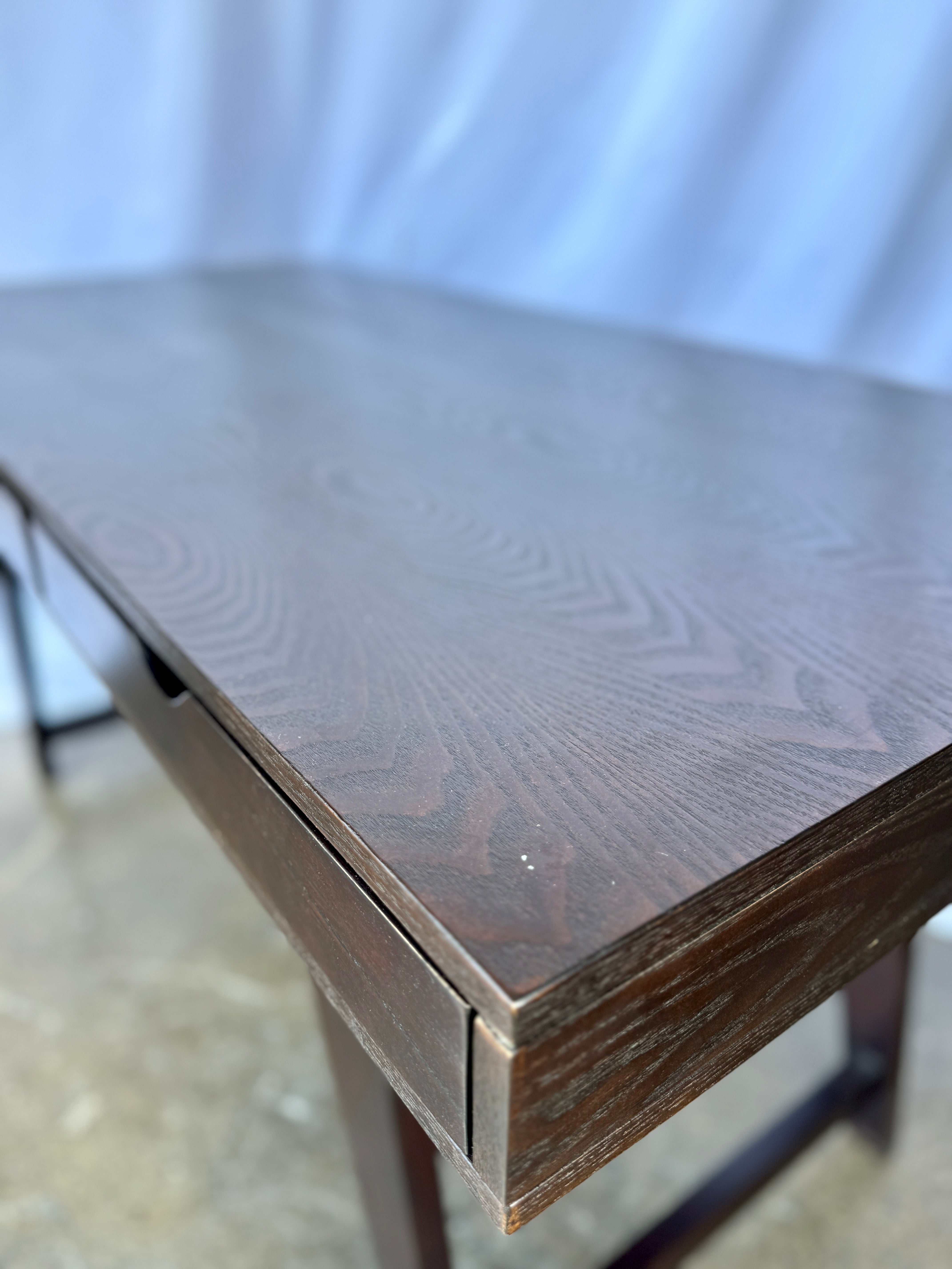 Skarbos Scandinavian Three Drawer Espresso Wood Desk