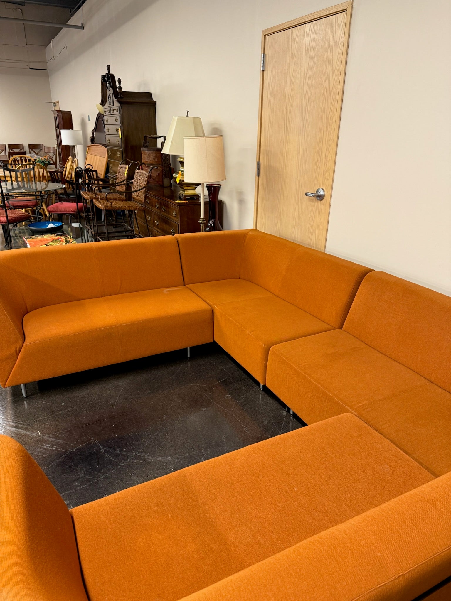 Orange sectional