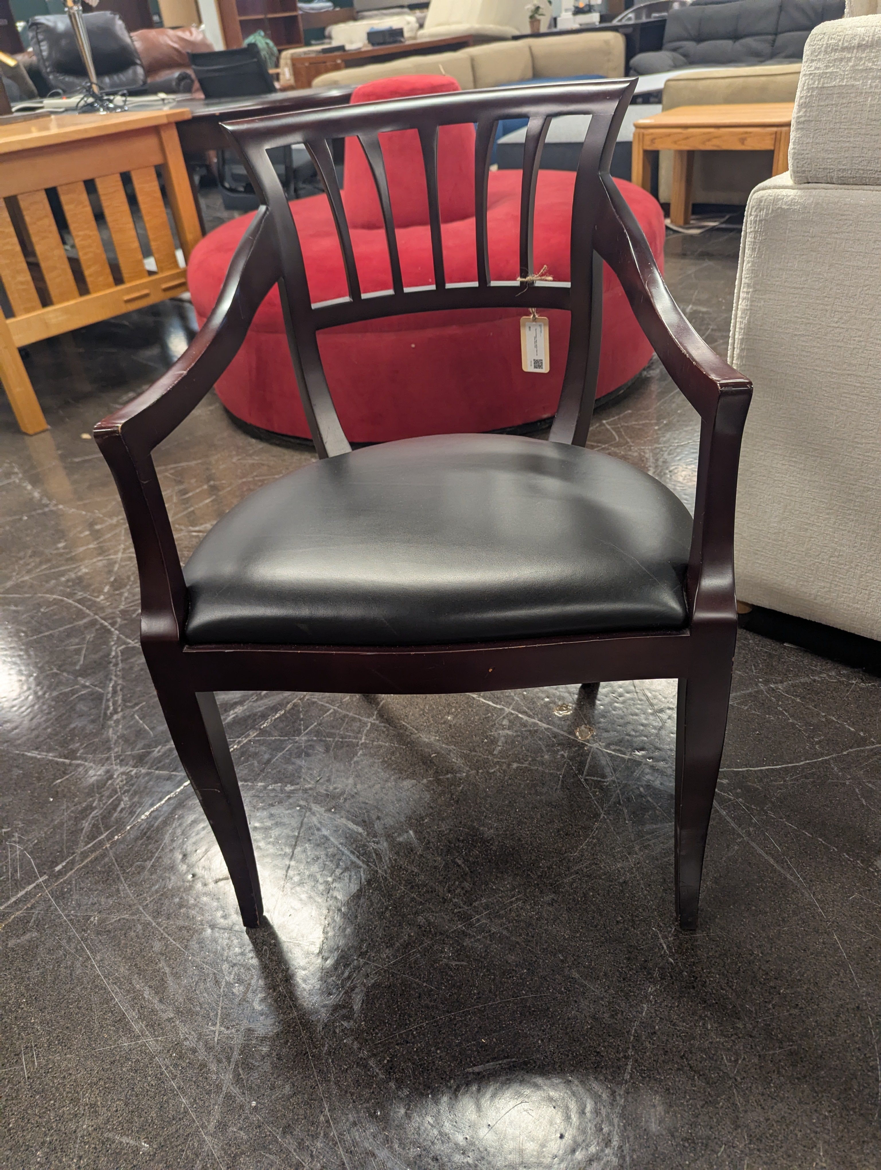 David Edward - Back Leather Seat Law Office Side Chair