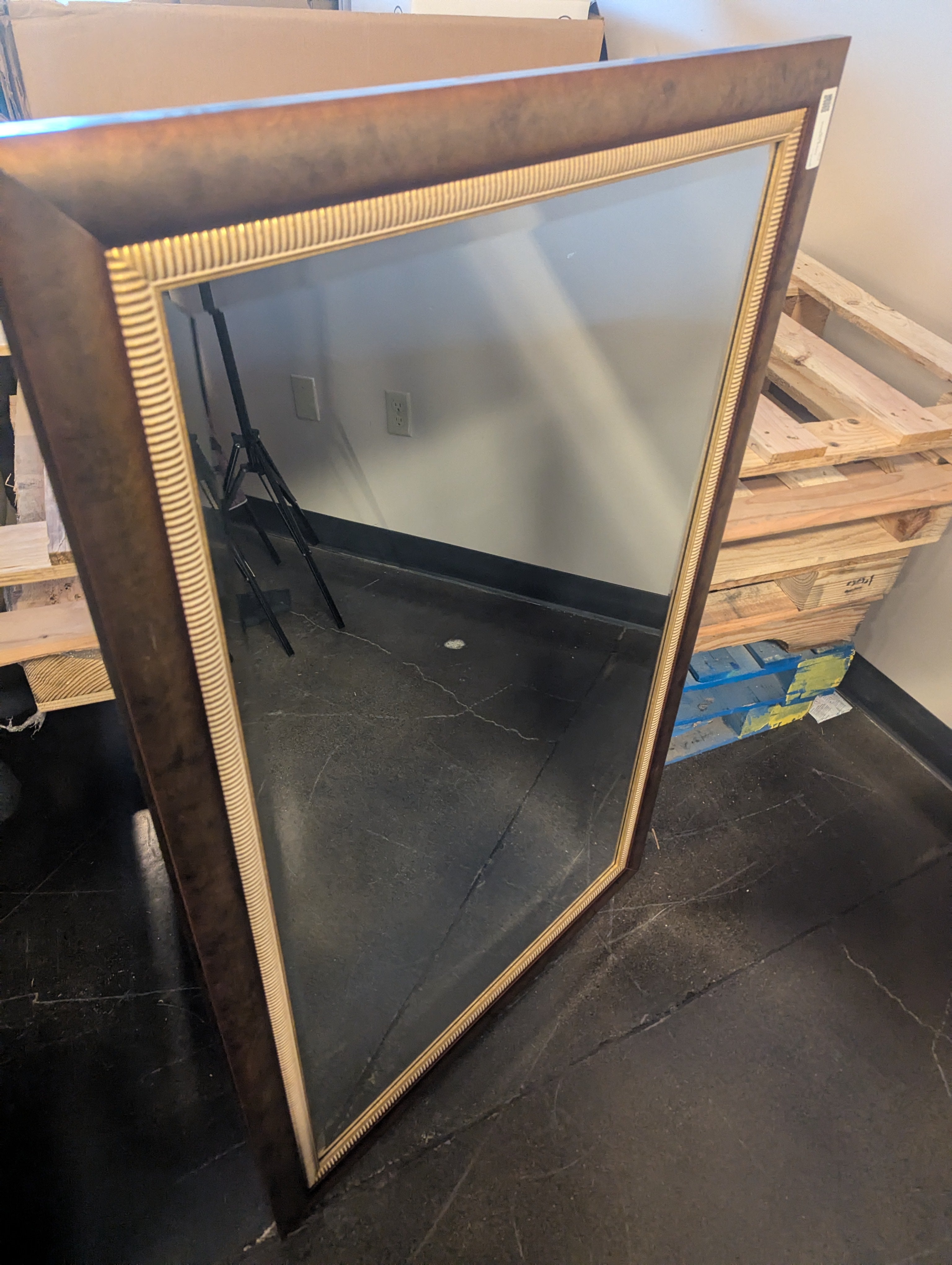 Antique Hardwood Mirror