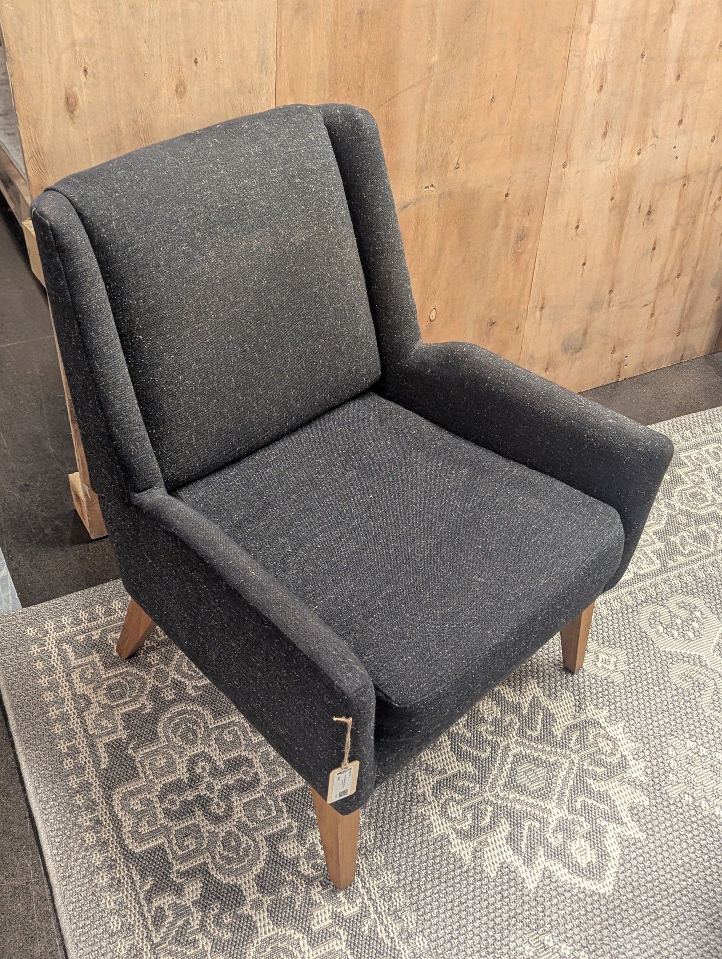 West elm book nook - dark Grey accent chair