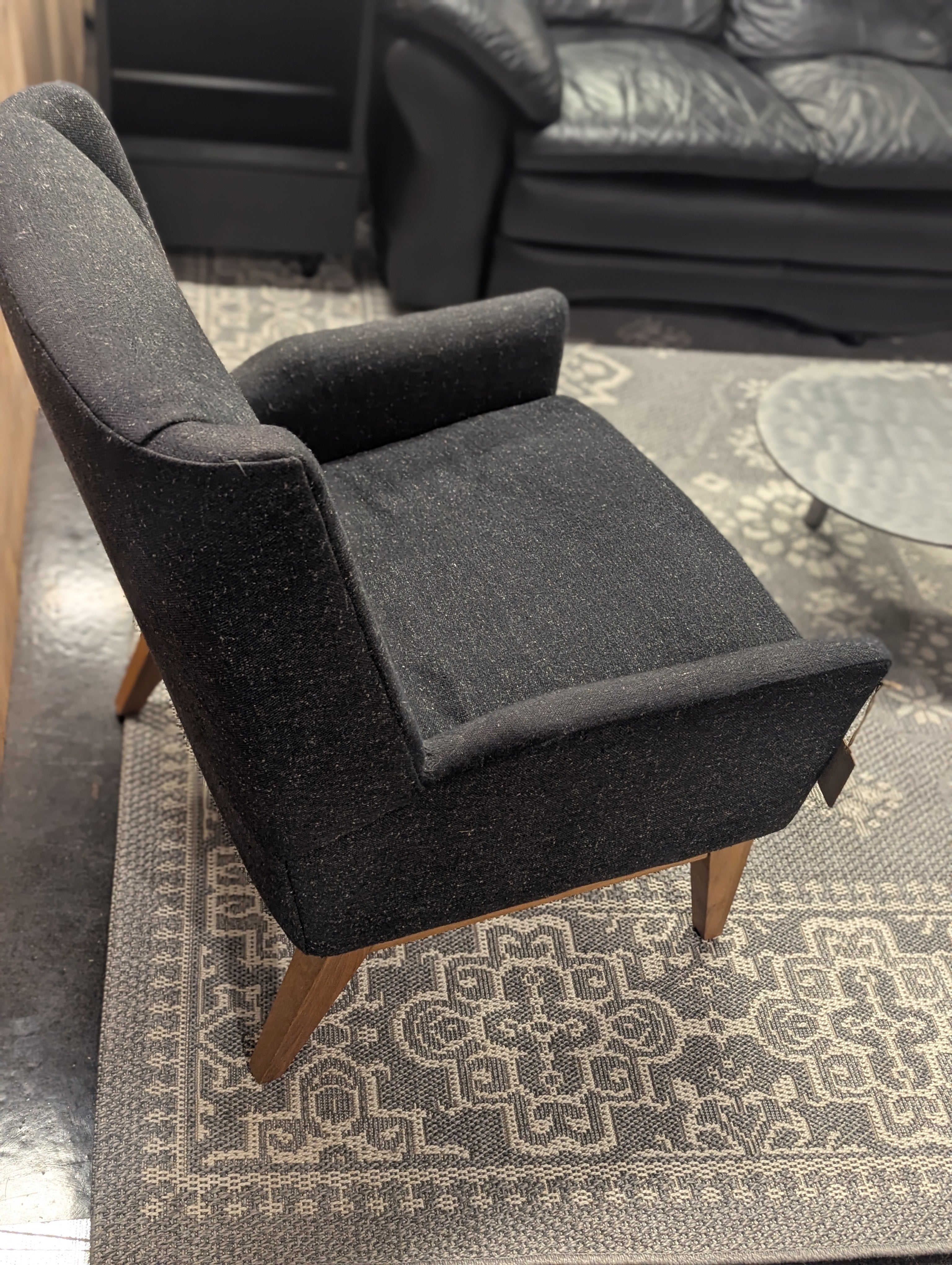 West elm book nook - dark Grey accent chair