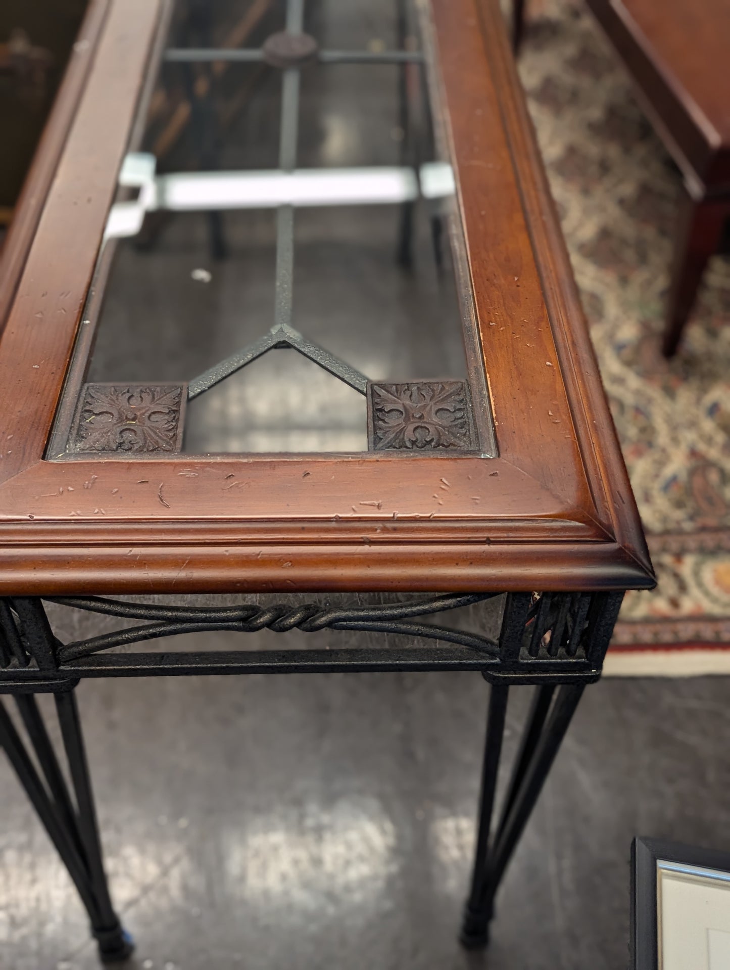 Metal and Wood Console/Entry Table