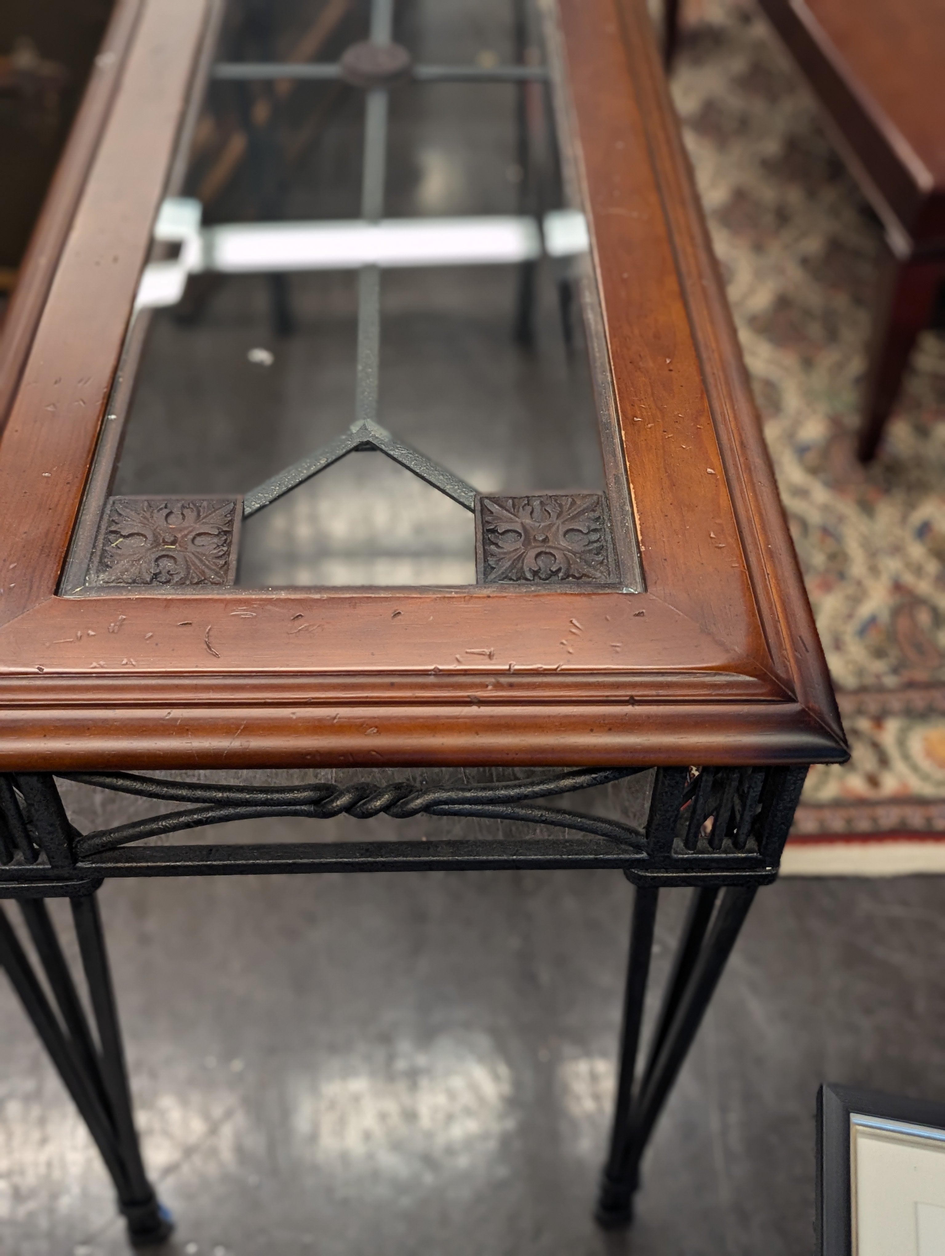 Metal and Wood Console/Entry Table
