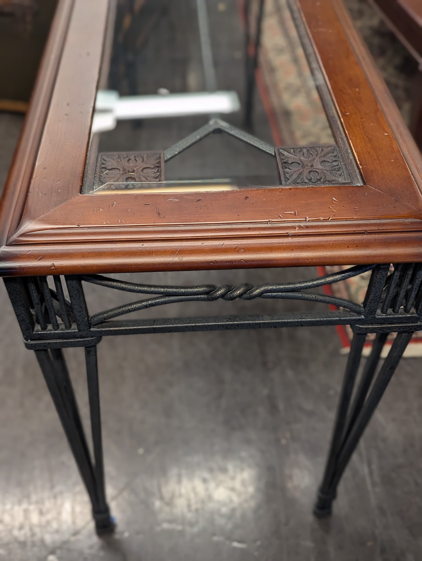 Metal and Wood Console/Entry Table