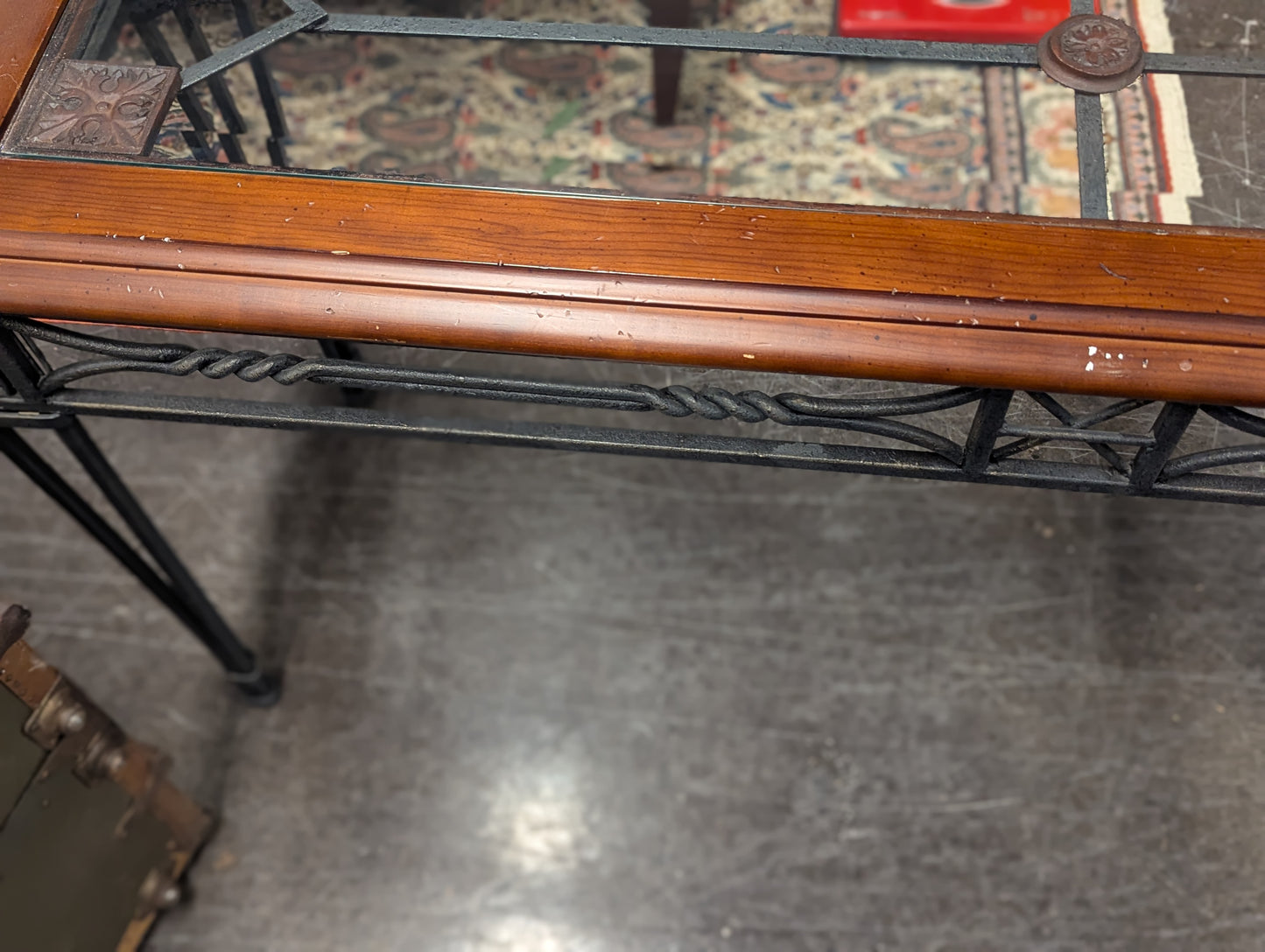 Metal and Wood Console/Entry Table