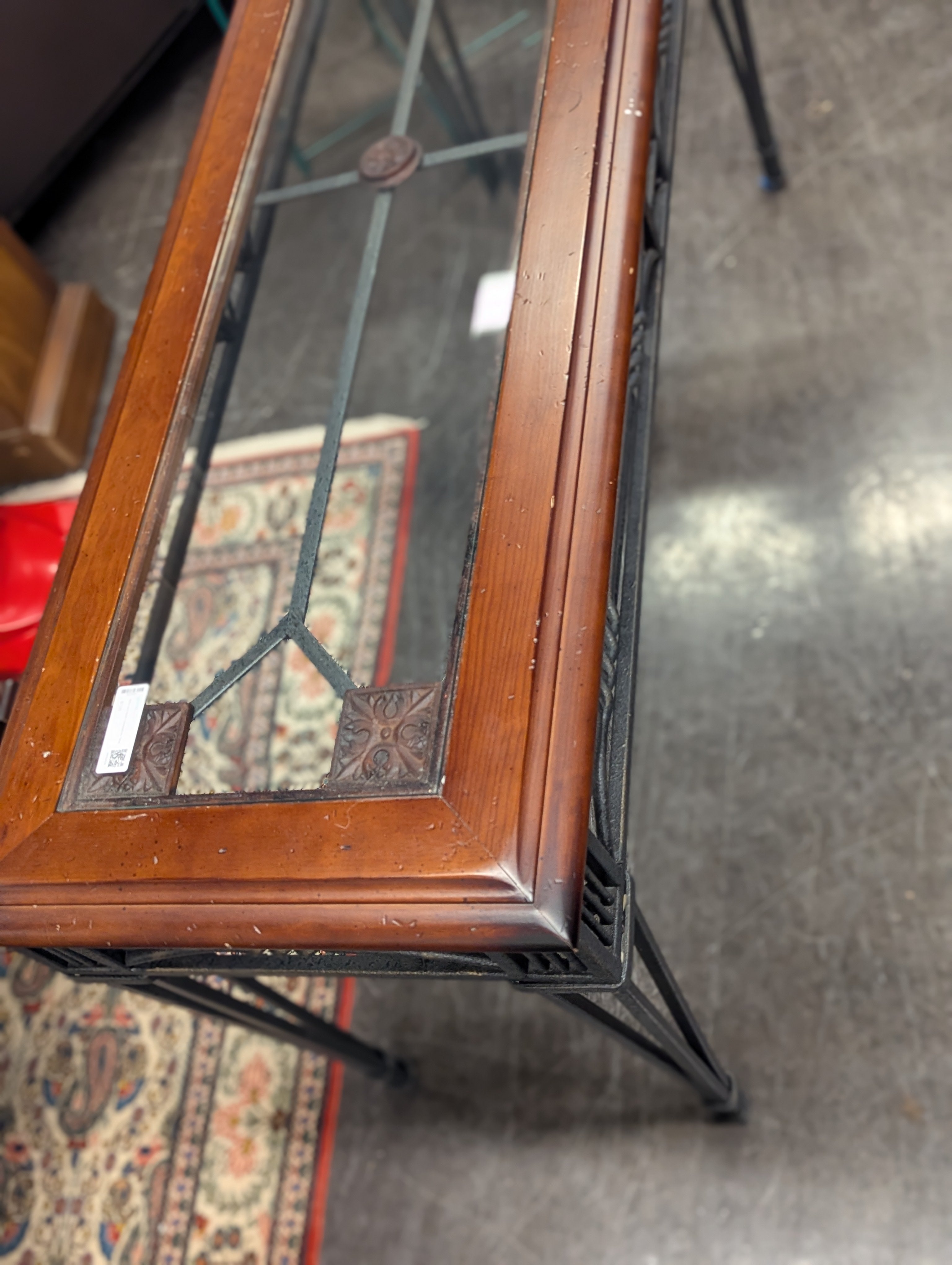 Metal and Wood Console/Entry Table