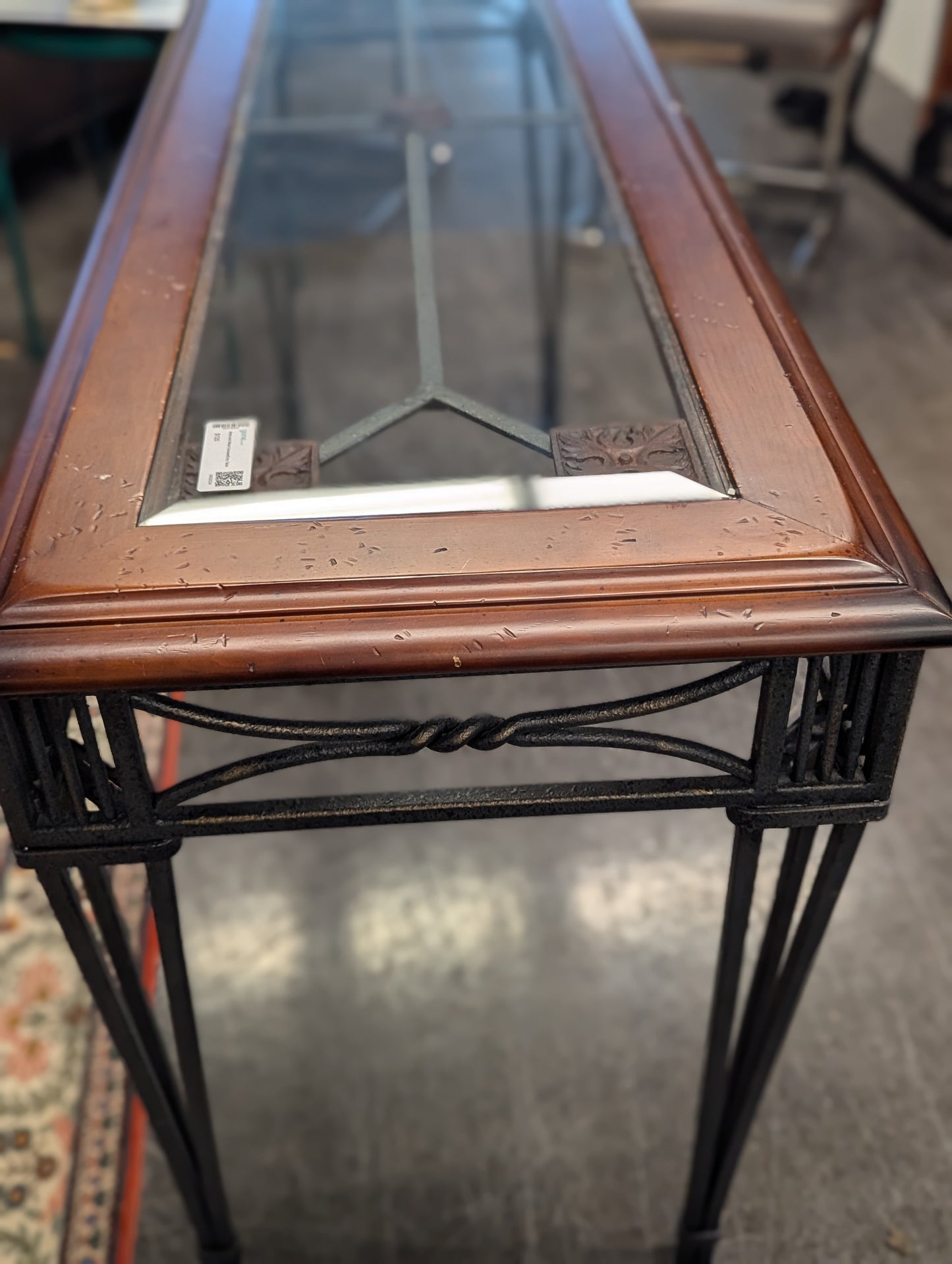 Metal and Wood Console/Entry Table