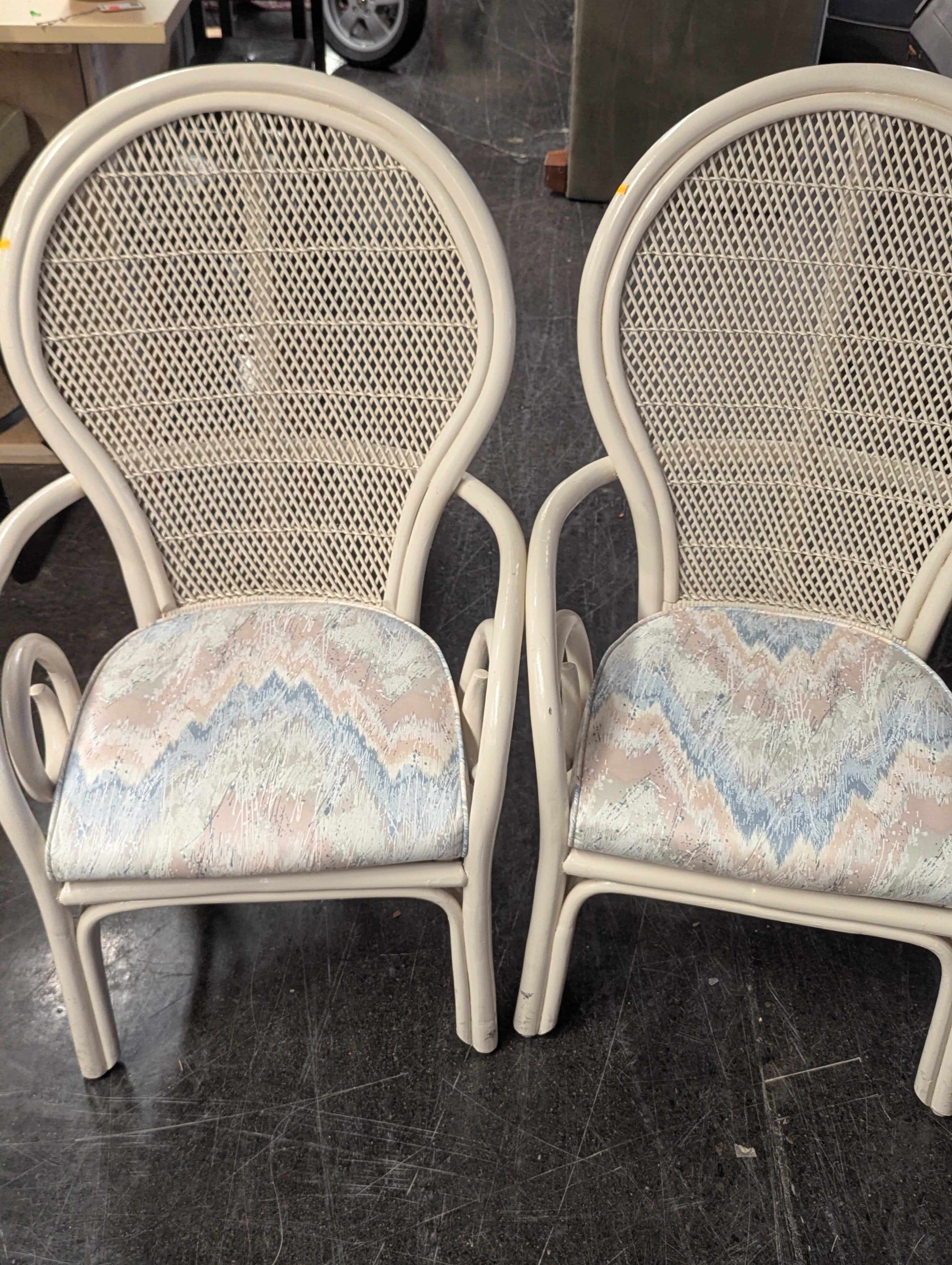 Palm Beach Regency Rattan Chairs (Set Of 2)