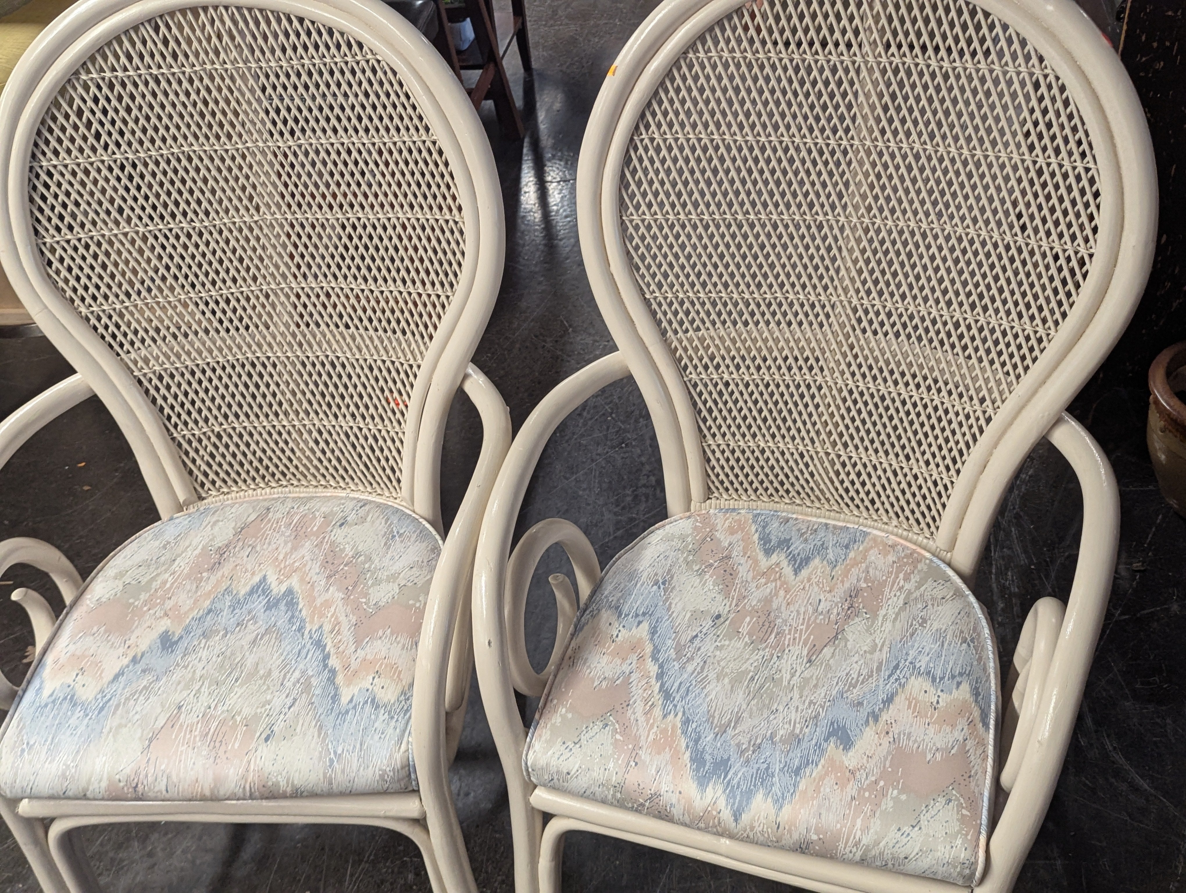 Palm Beach Regency Rattan Chairs (Set Of 2)