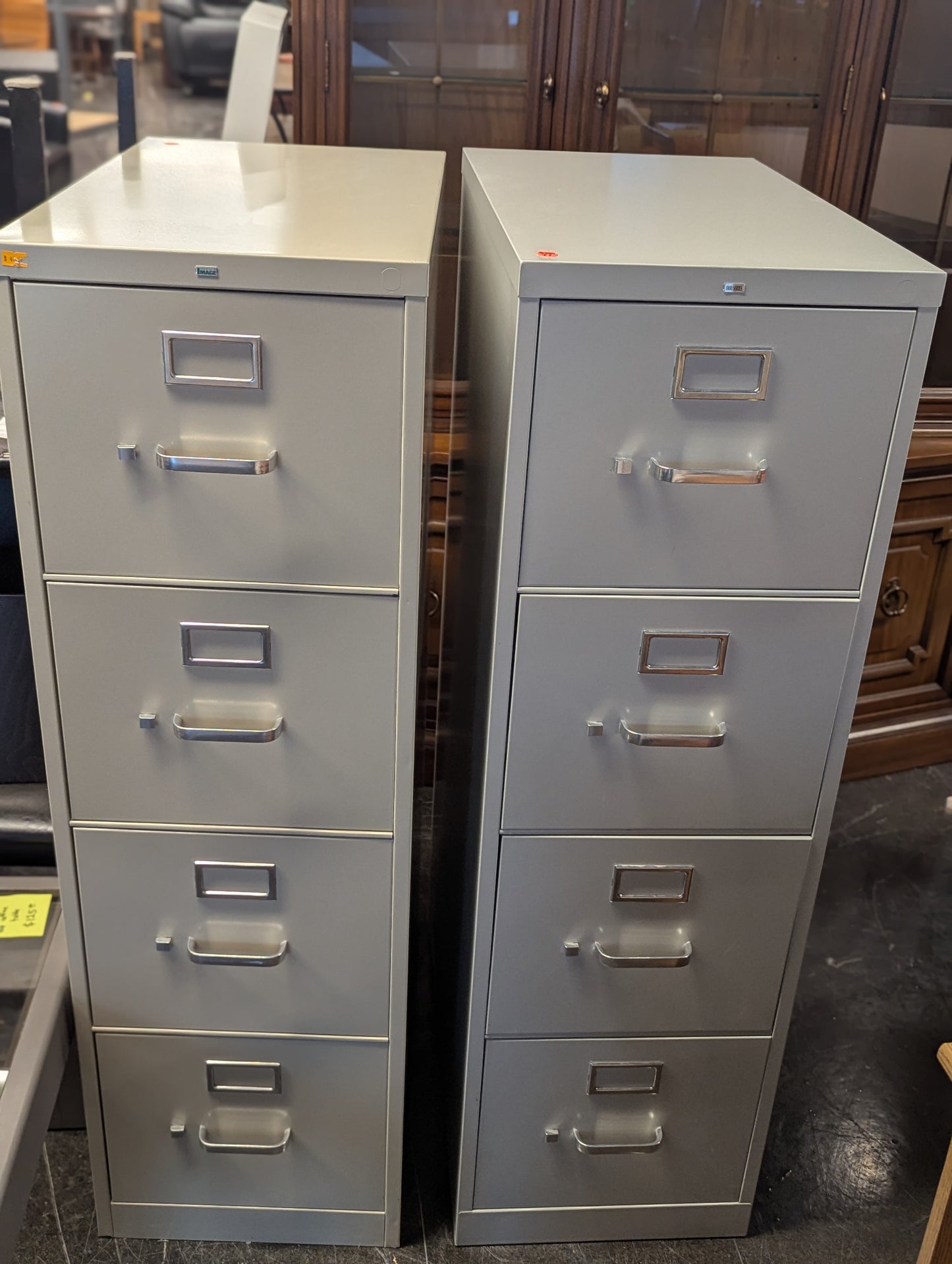 Beige Narrow Filing Cabinet