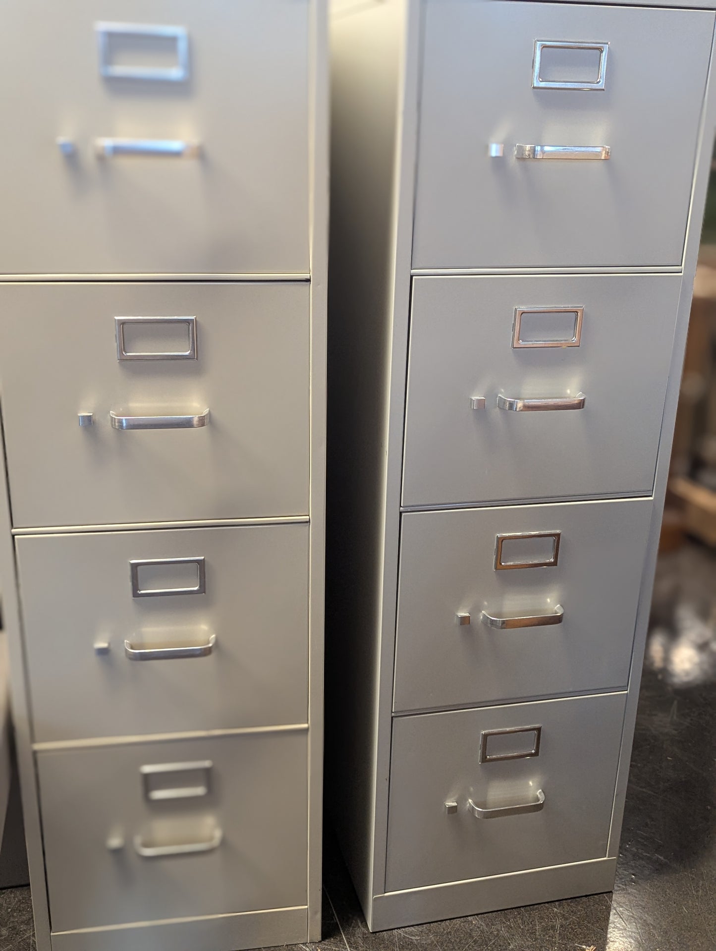 Beige Narrow Filing Cabinet