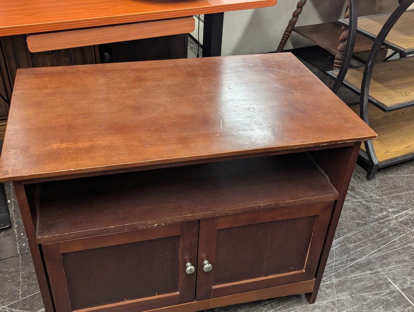Small Oak Two Door Cabinet