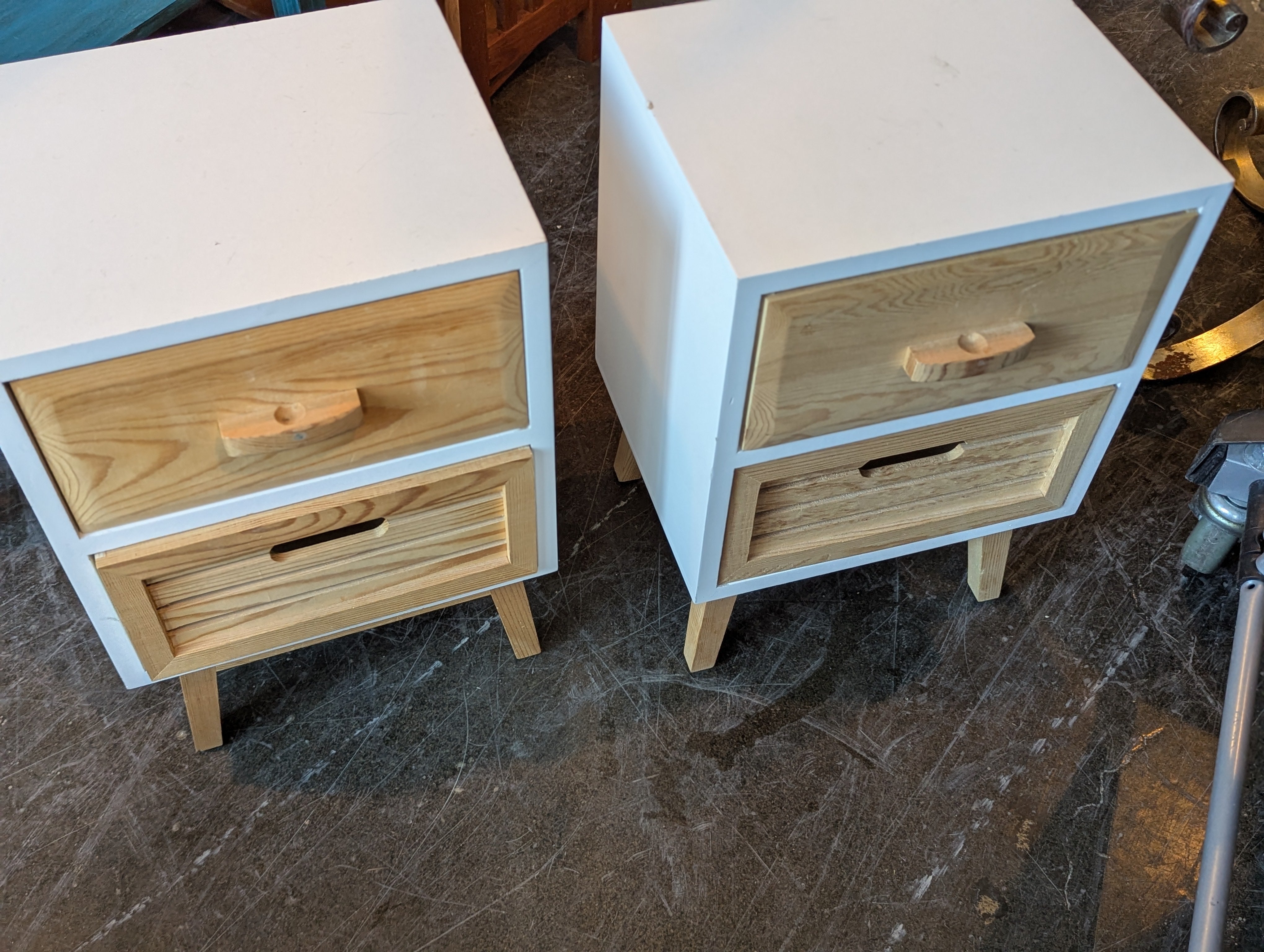 Wood And White Kids Nightstands