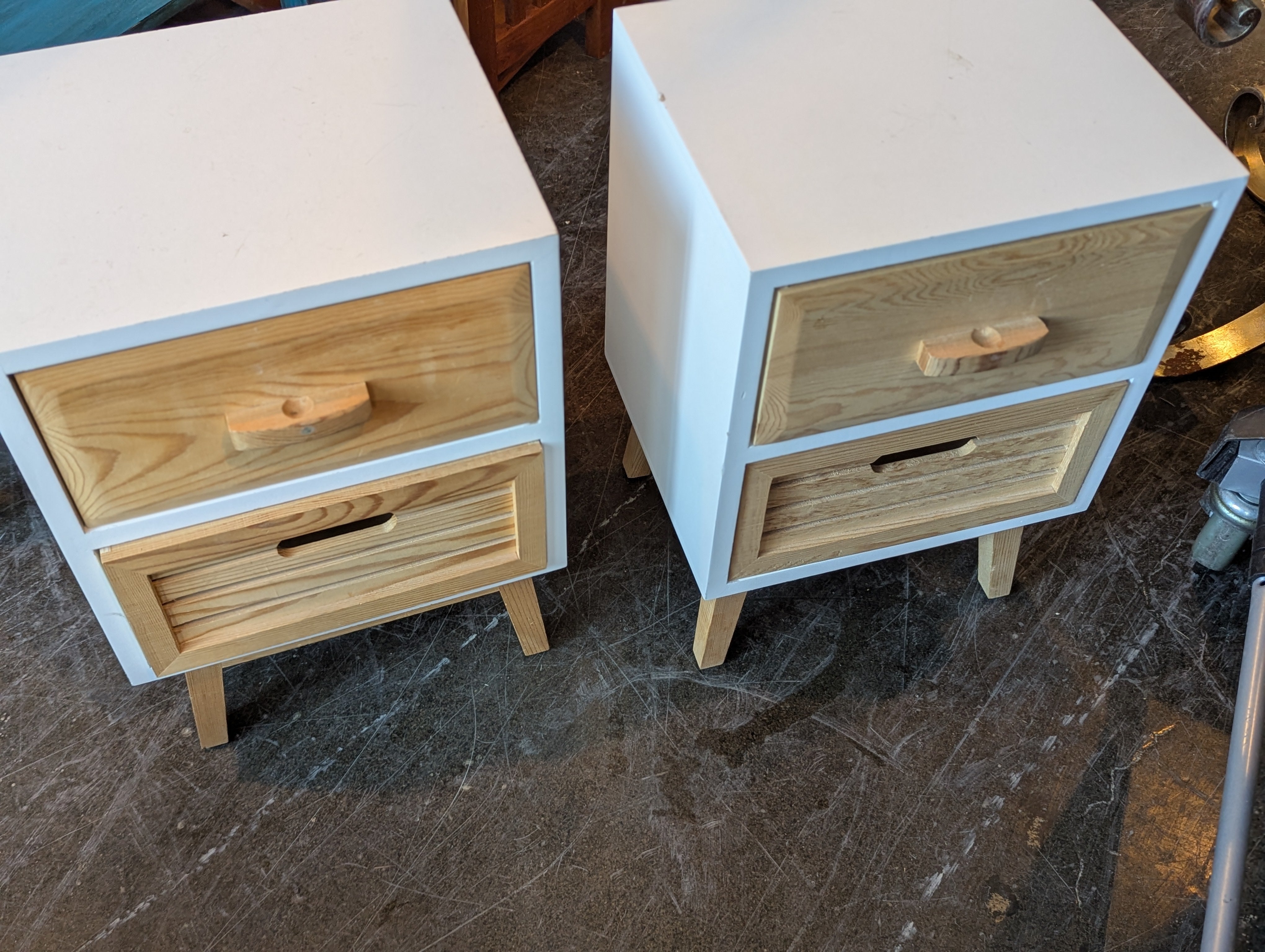 Wood And White Kids Nightstands