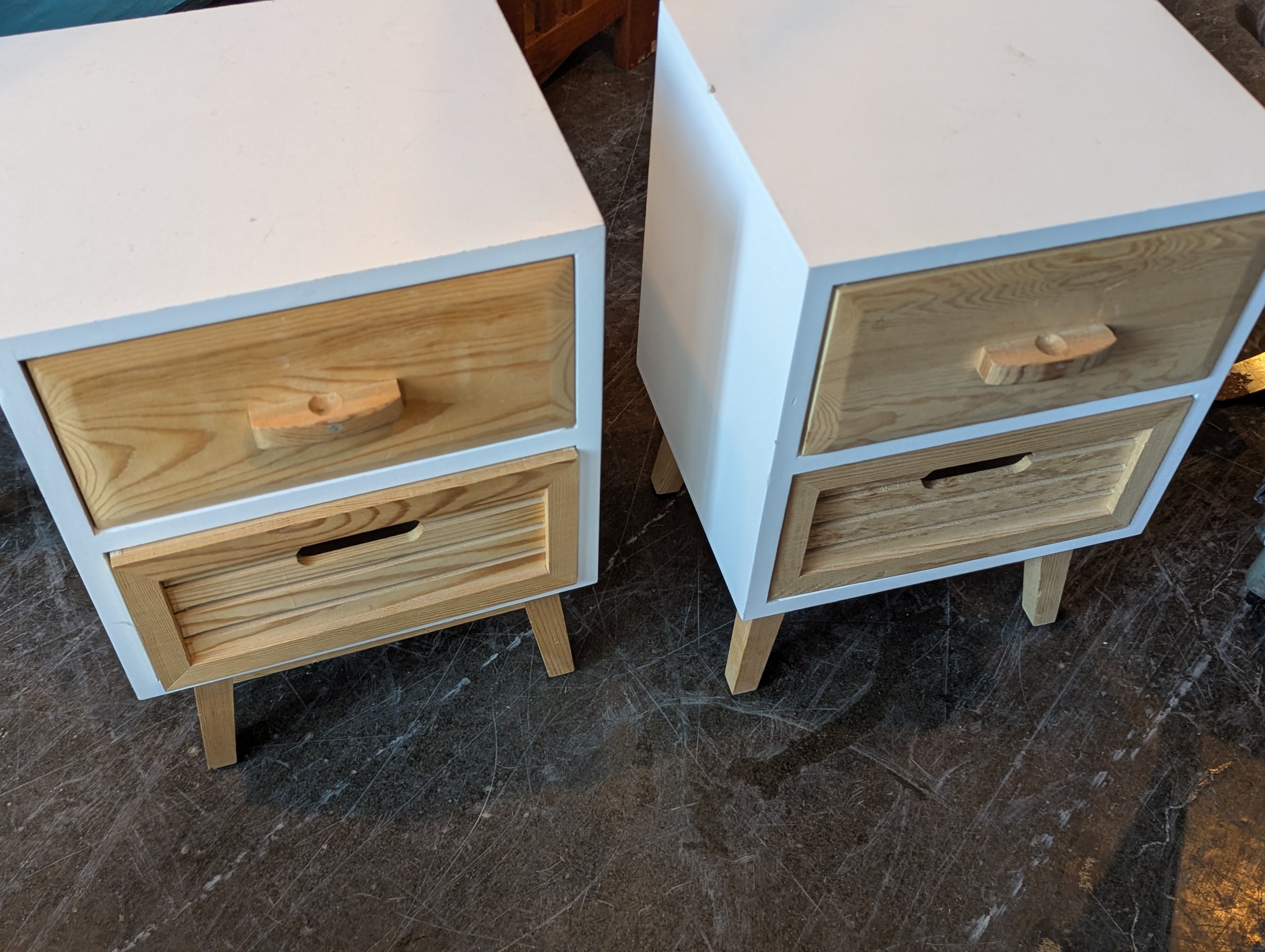 Wood And White Kids Nightstands