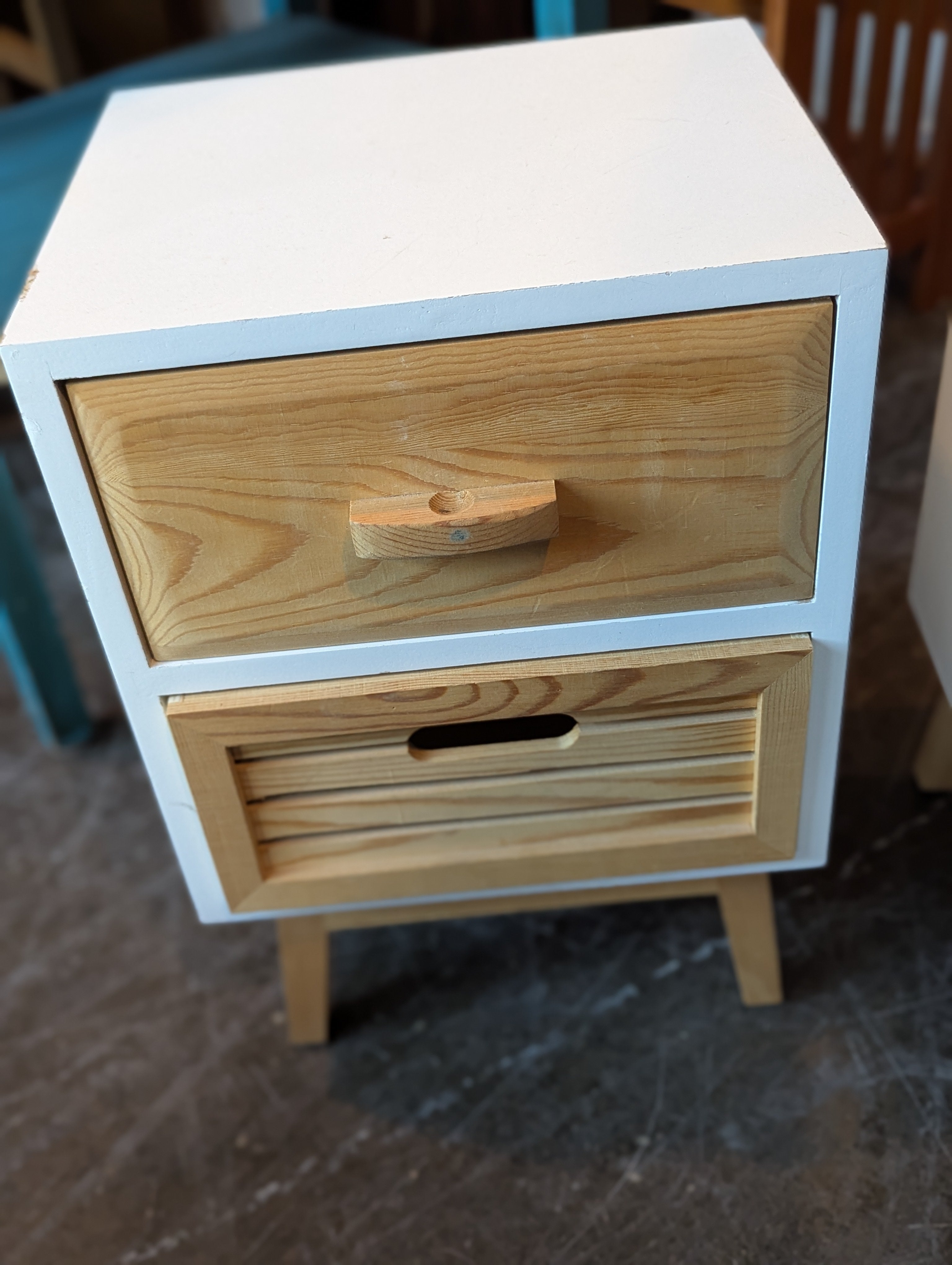 Wood And White Kids Nightstands