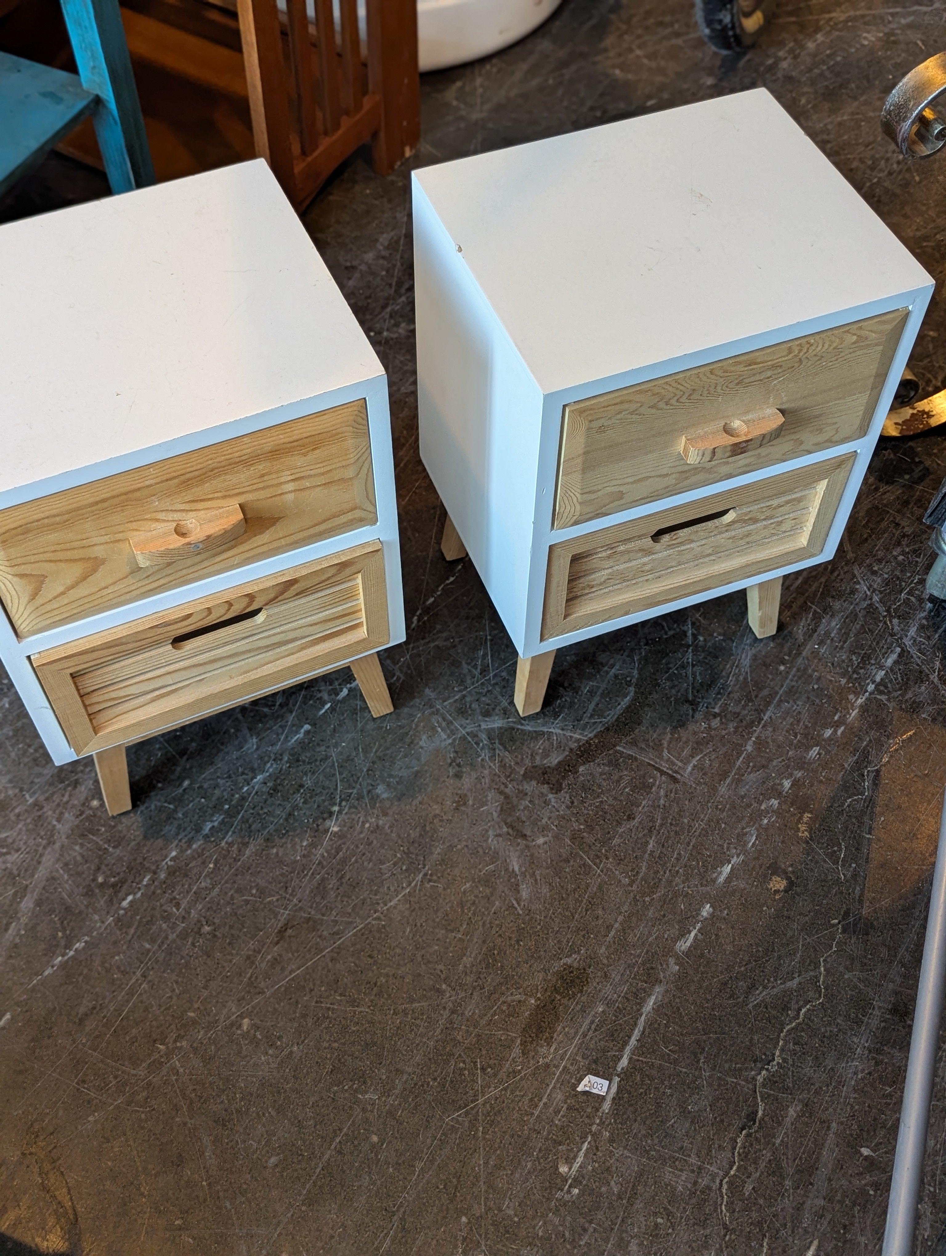 Wood And White Kids Nightstands