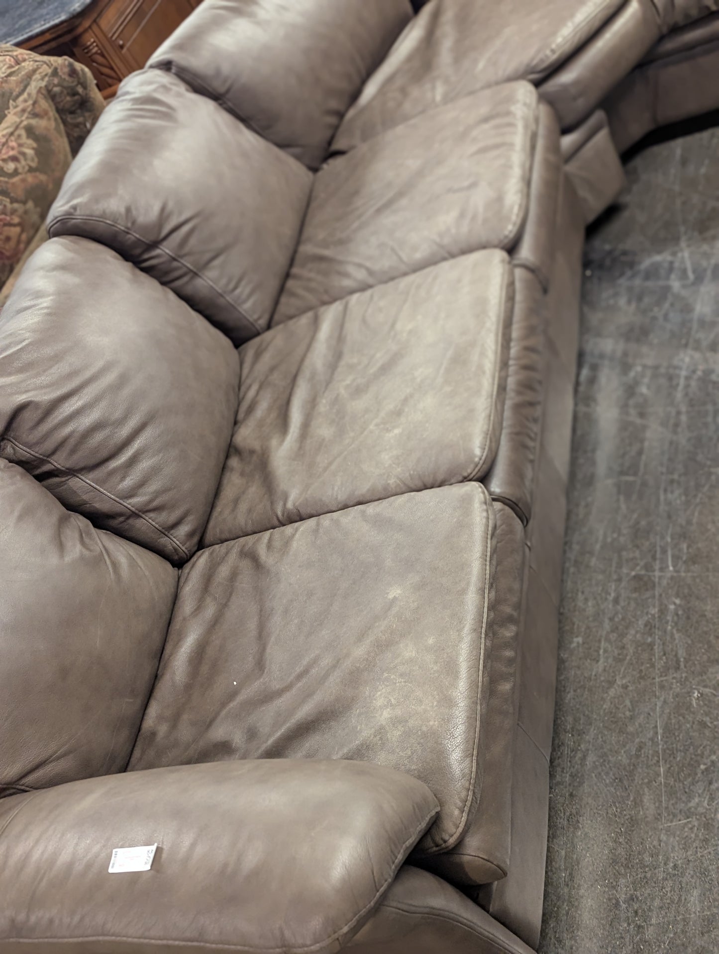 Gray Sectional Leather Couch