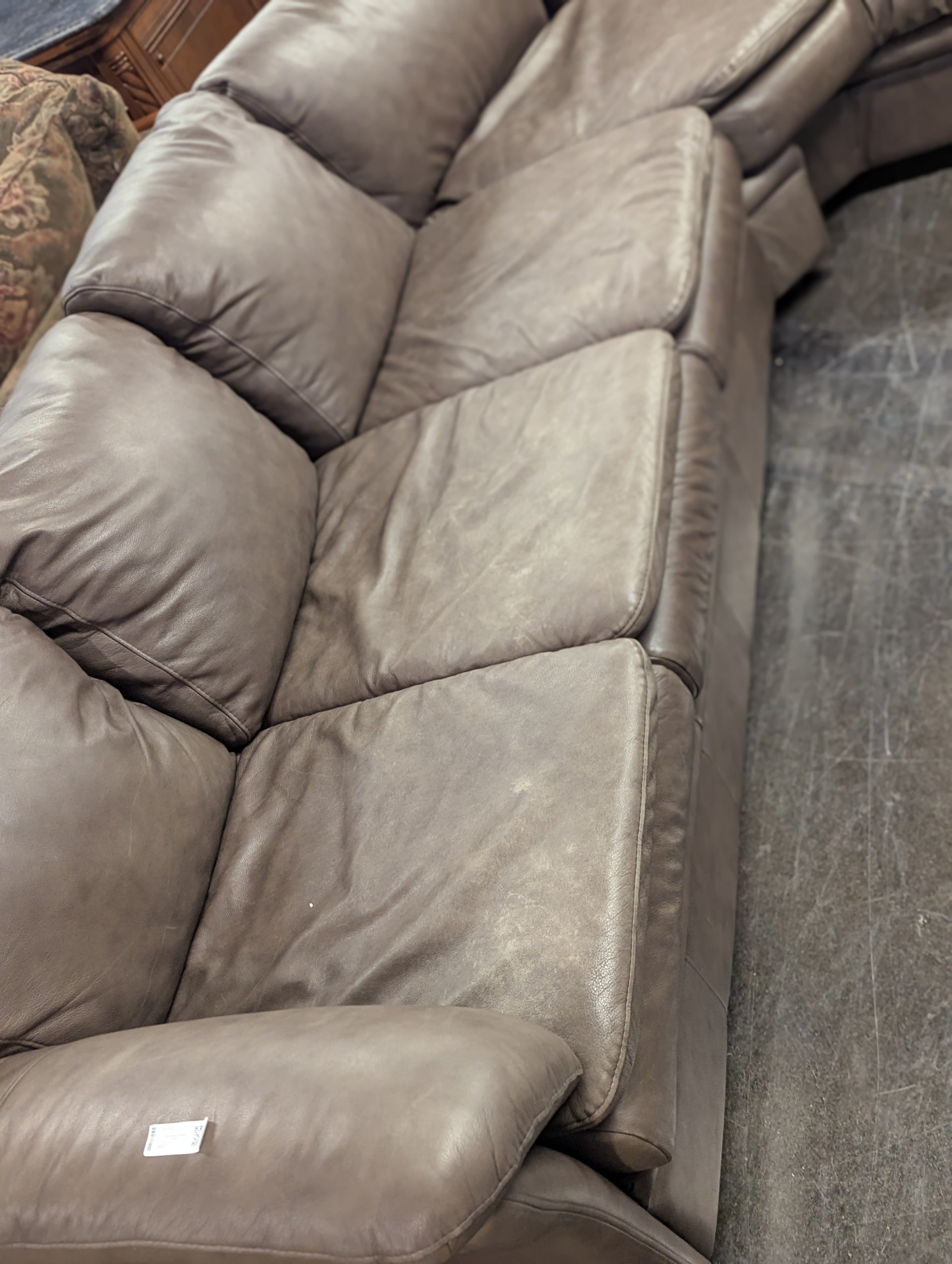 Gray Sectional Leather Couch