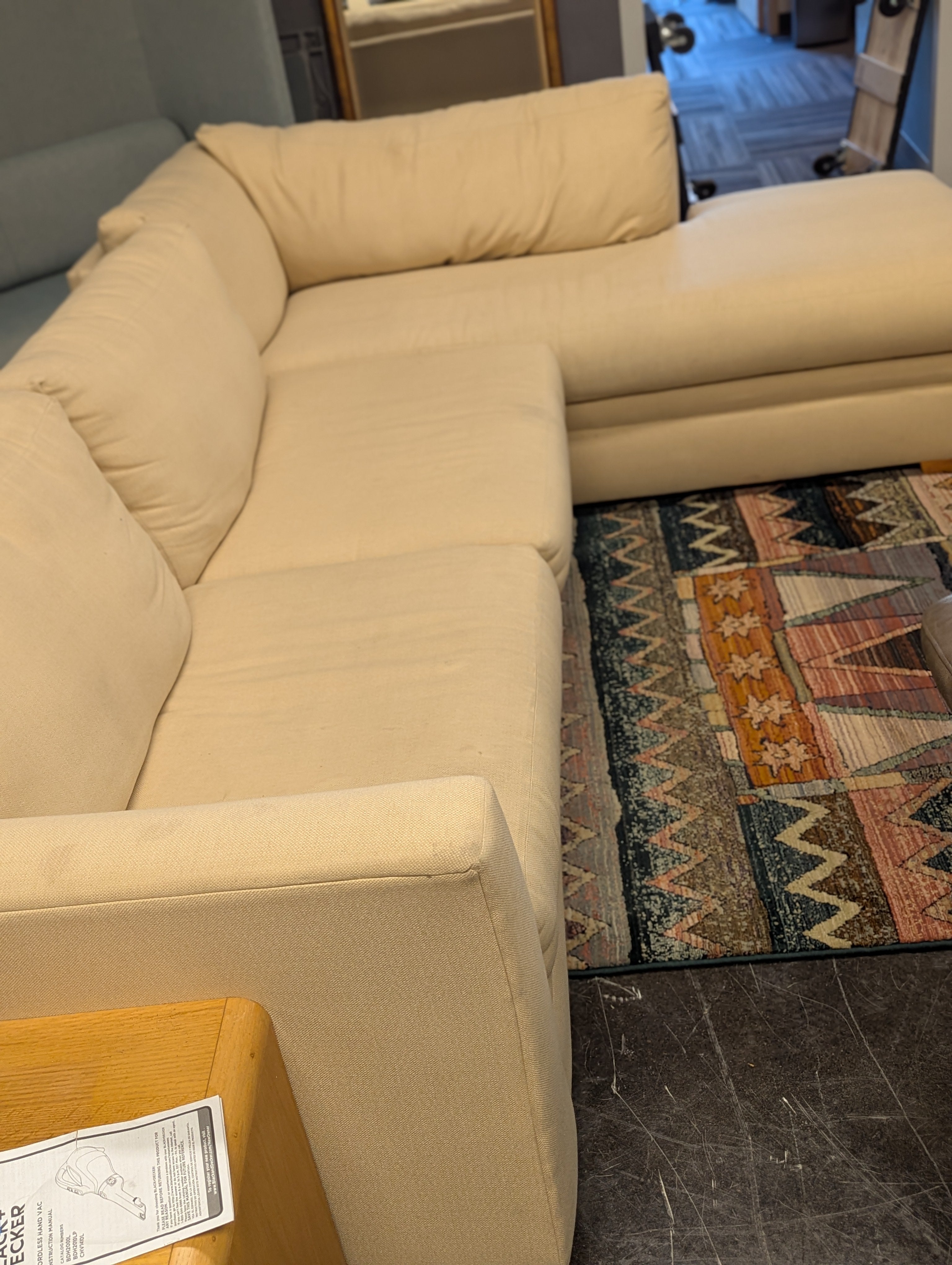Beige L Shaped Sectional