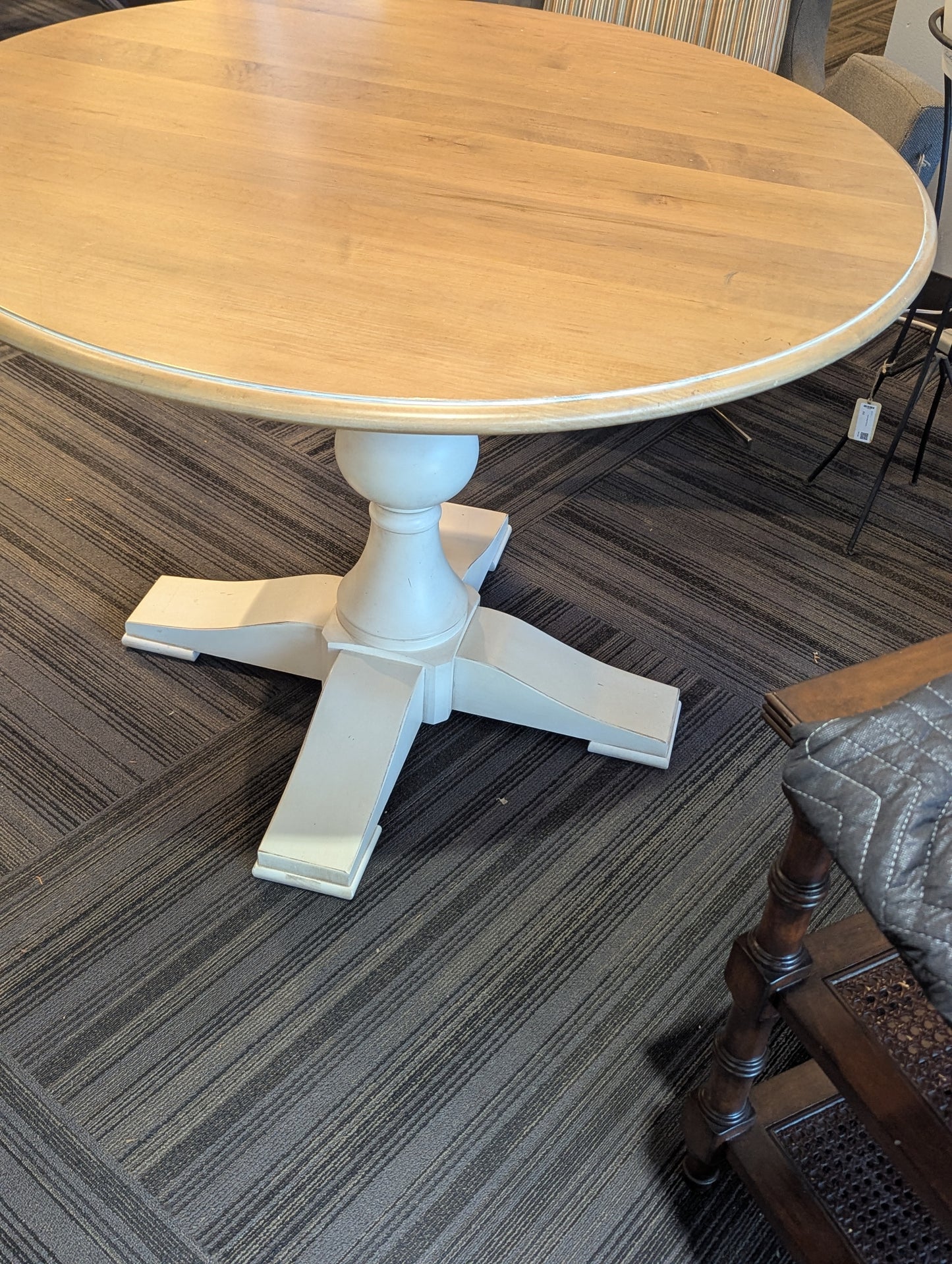 Ethan Allen Bristol Table and 5 Louis XVI style medallion chairs