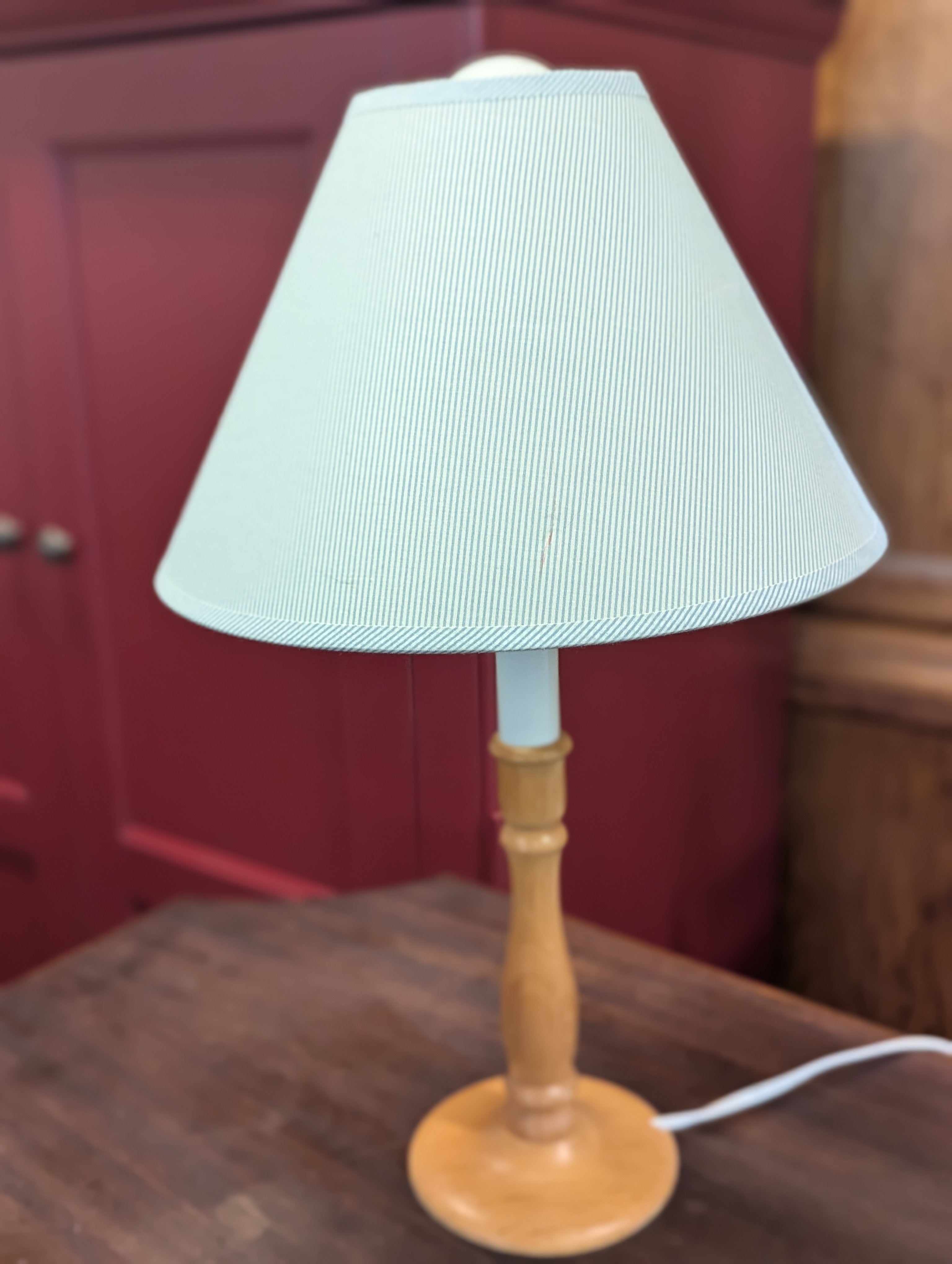 Oak And Wood Table Lamp