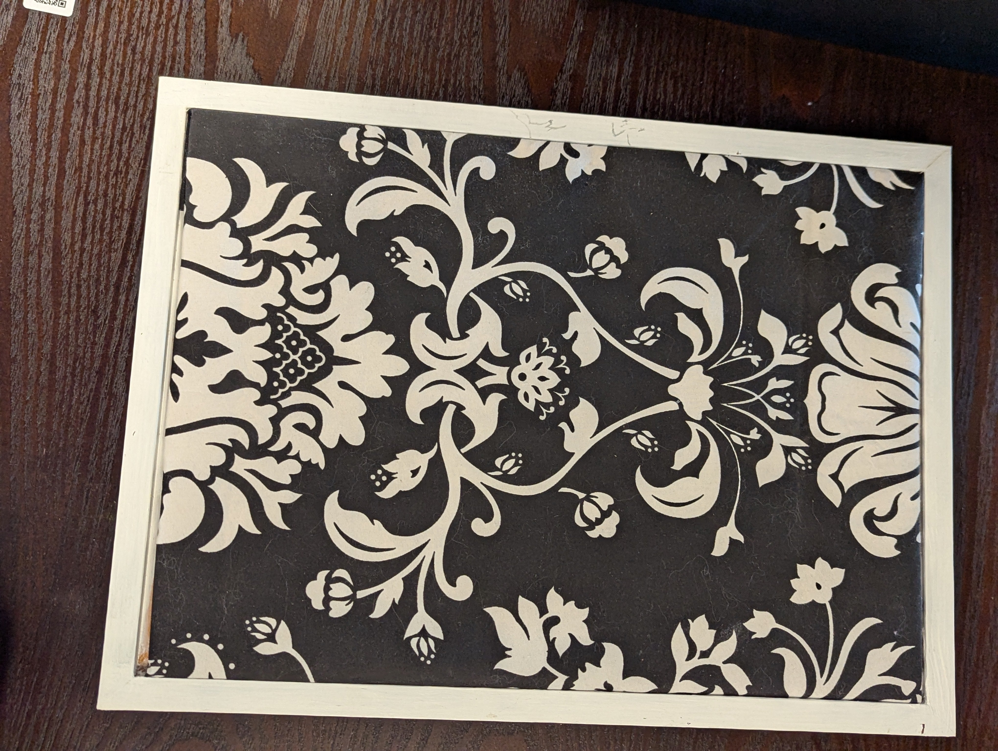 Frame Pieces of Black And White Fabric