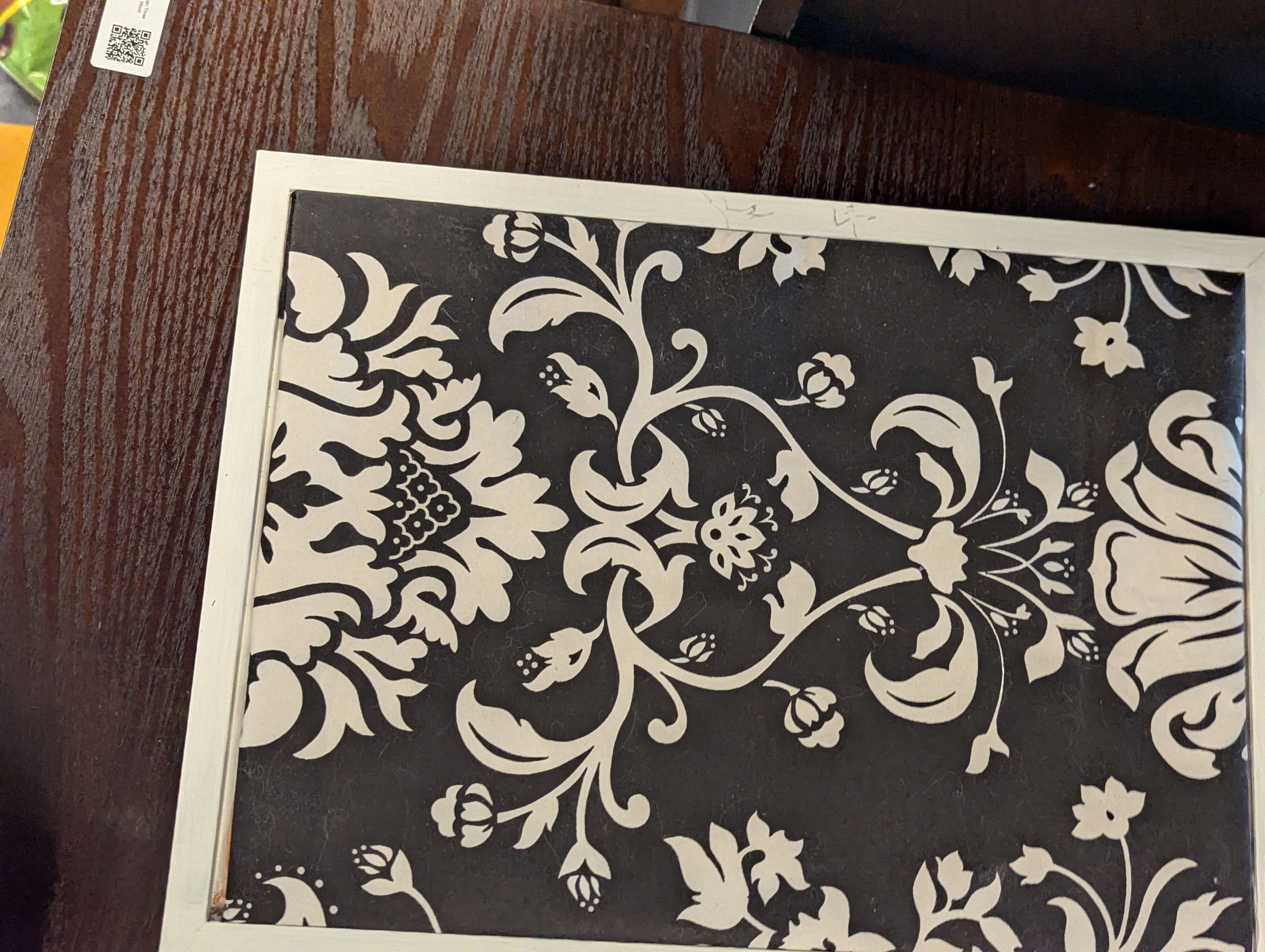 Frame Pieces of Black And White Fabric