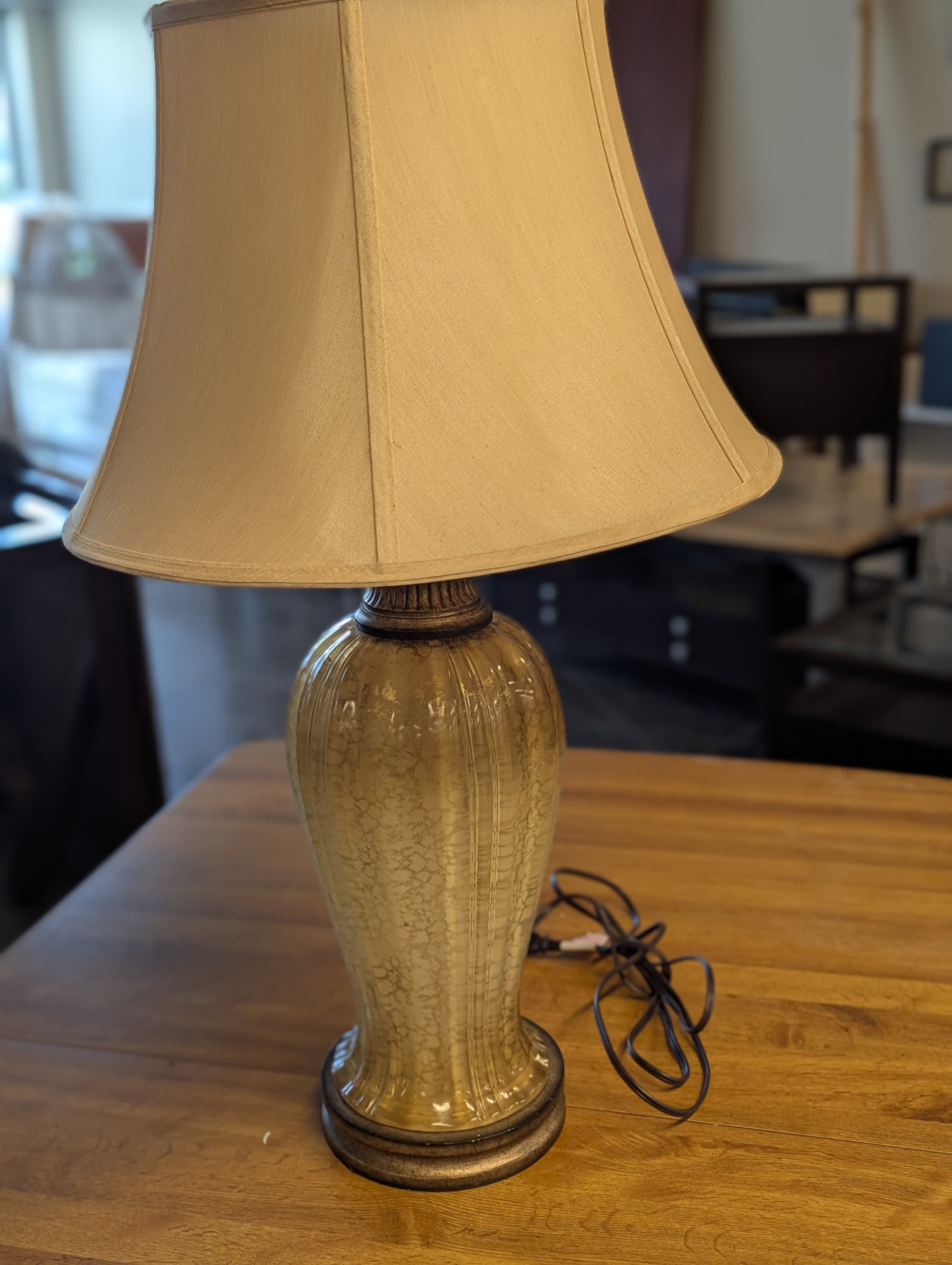 Pair of Murano Glass Table Lamps With Ombre Finish