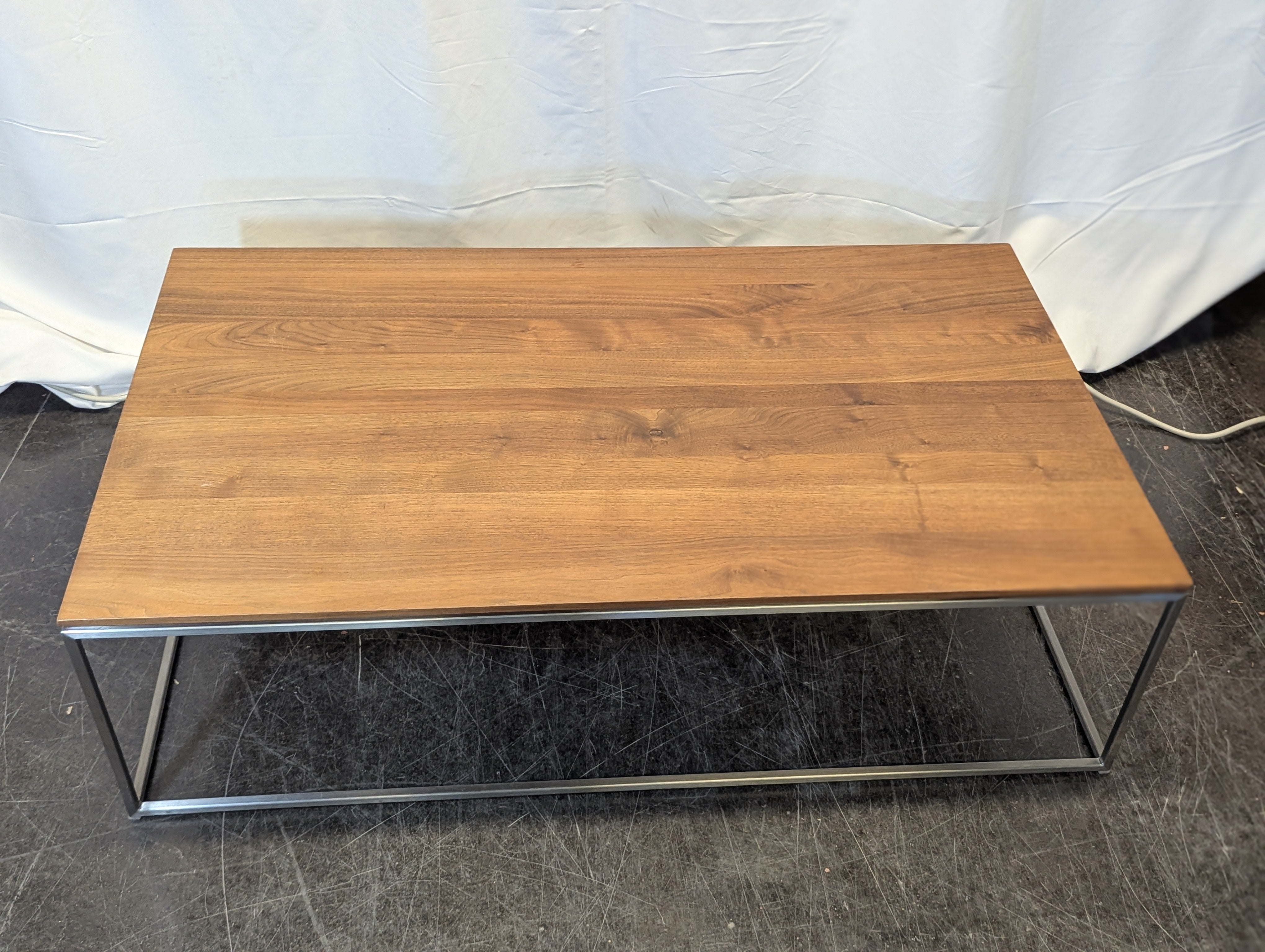 Metal and Wood Rectangle Coffee Table