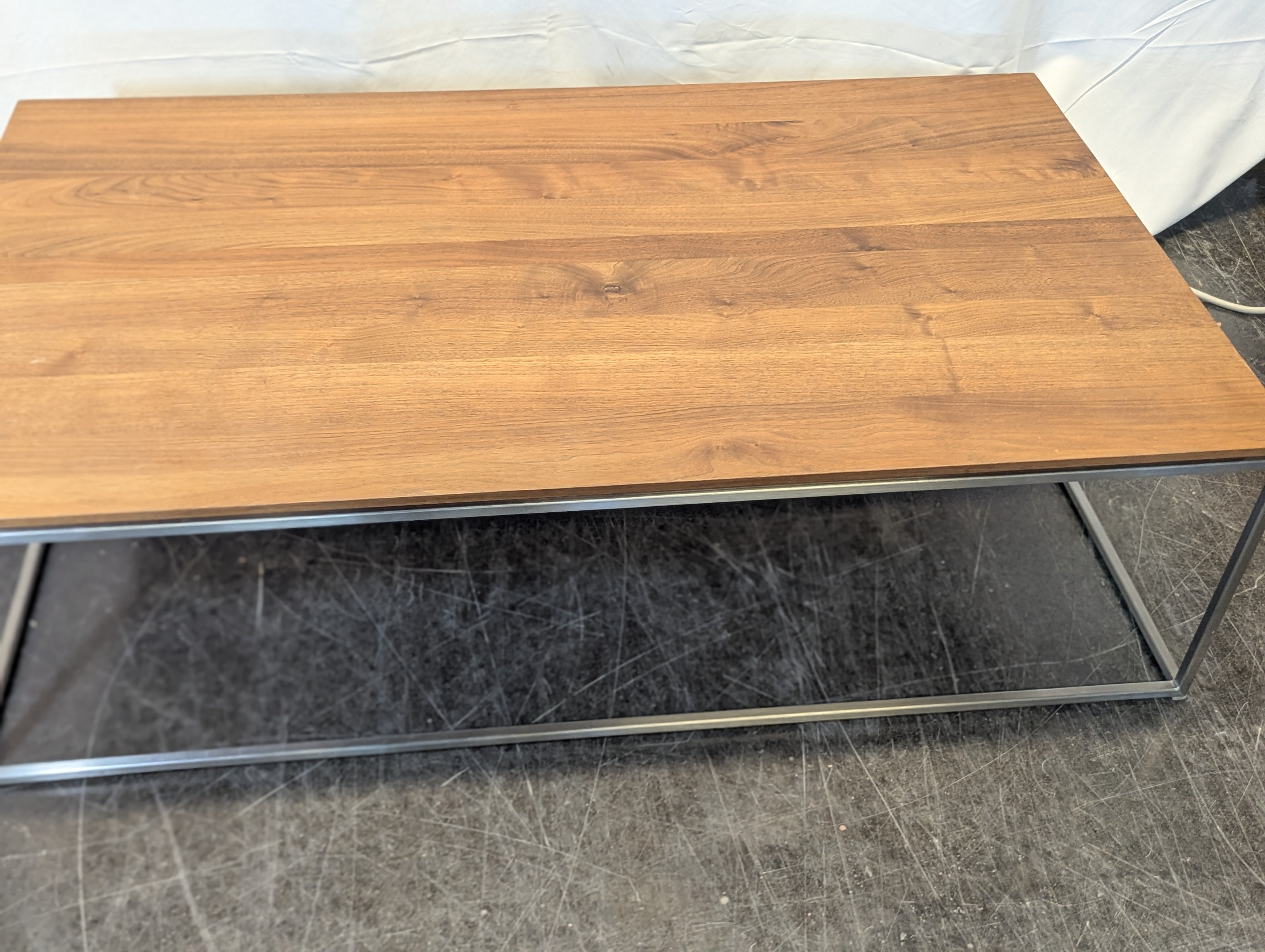 Metal and Wood Rectangle Coffee Table