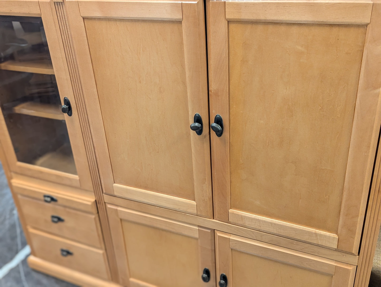 Light Oak Entertainment Center/Media Cabinet