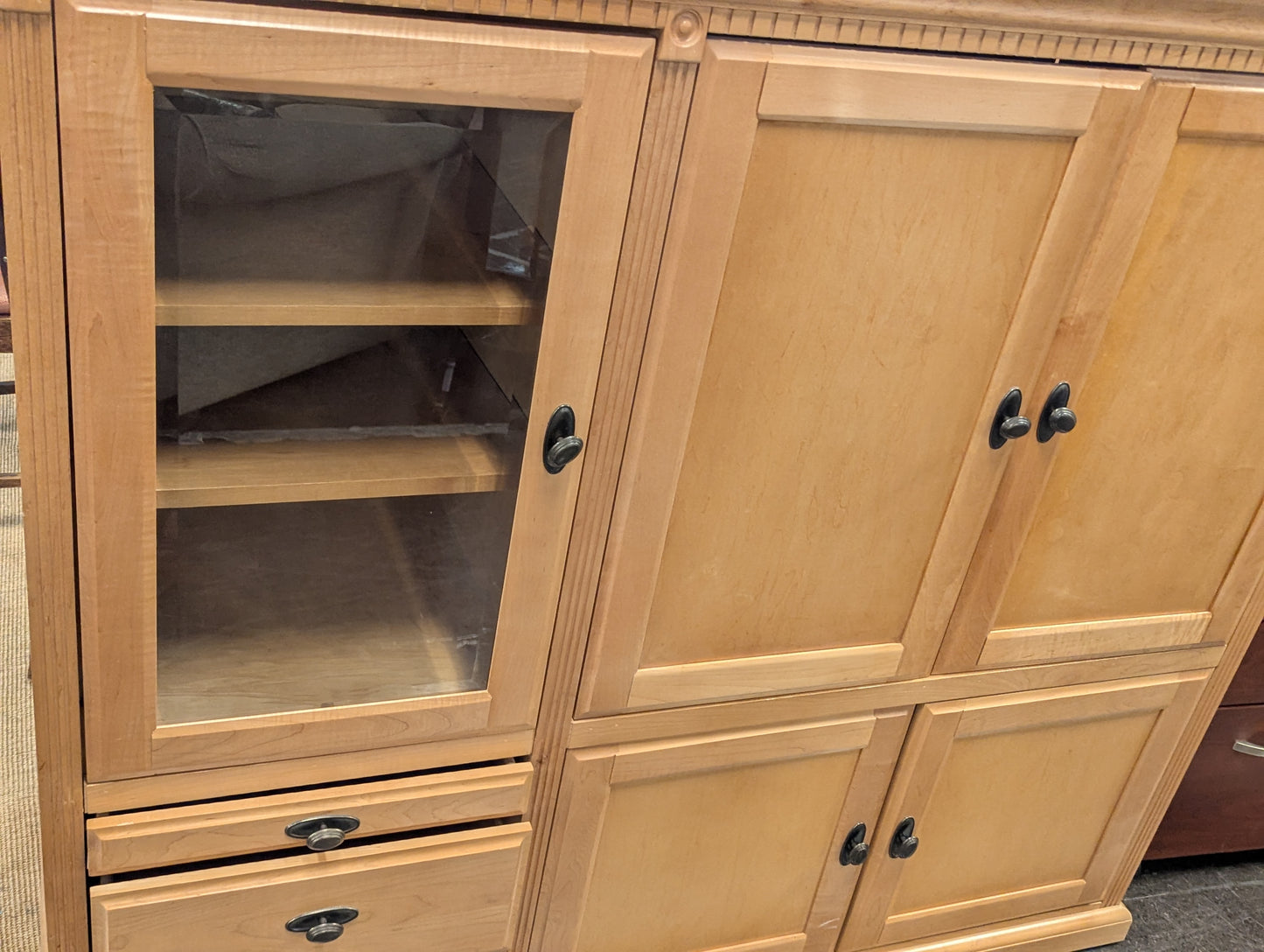 Light Oak Entertainment Center/Media Cabinet