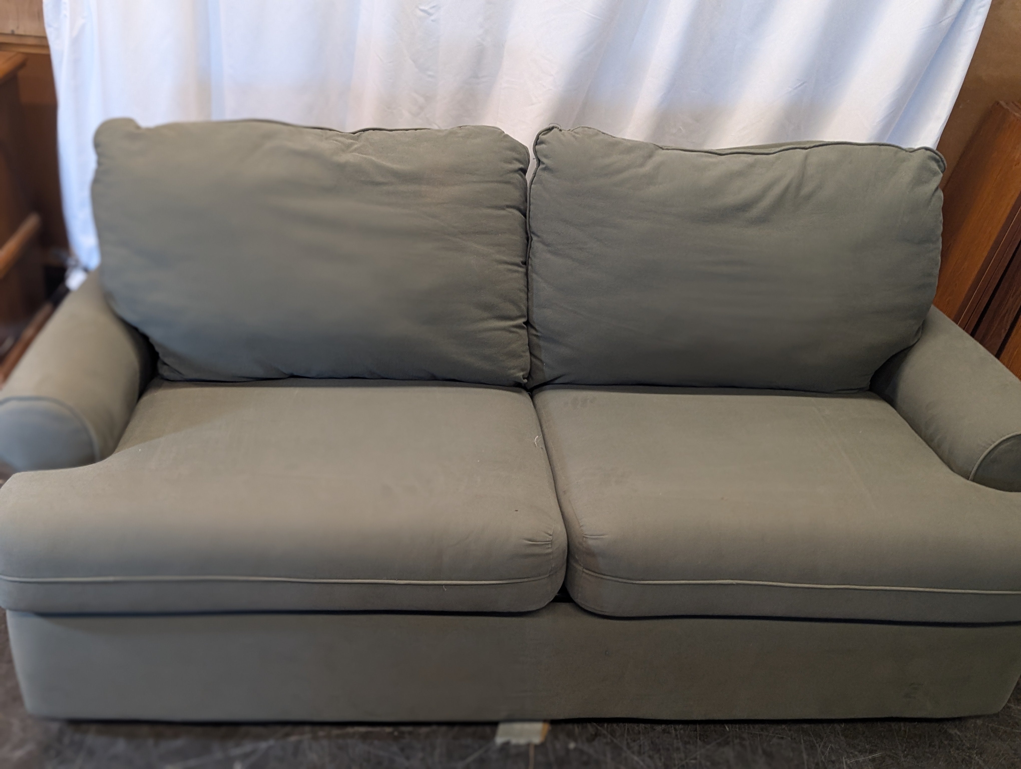 Sage Microfiber Loveseat (Sleeper Sofa)