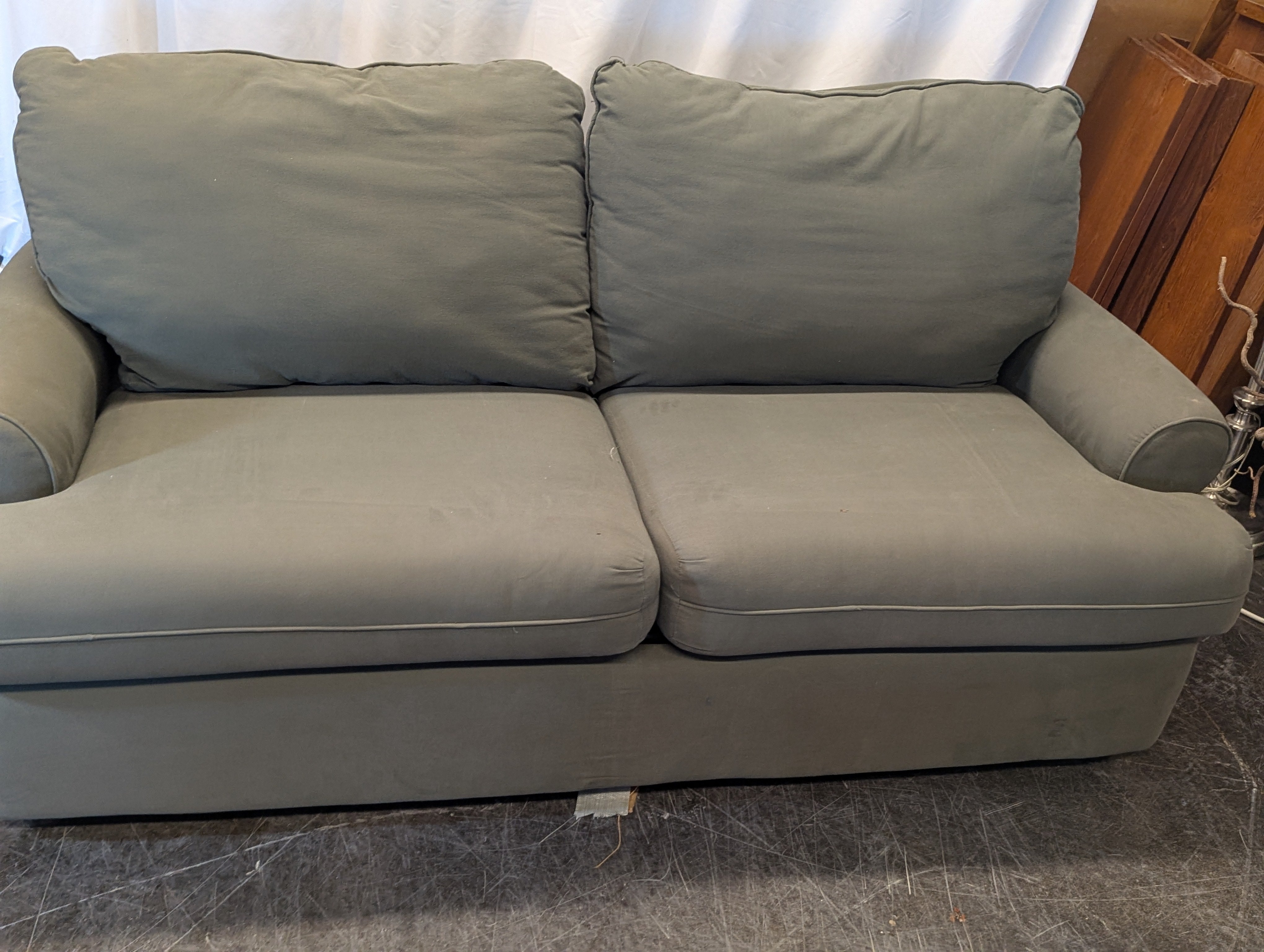 Sage Microfiber Loveseat (Sleeper Sofa)