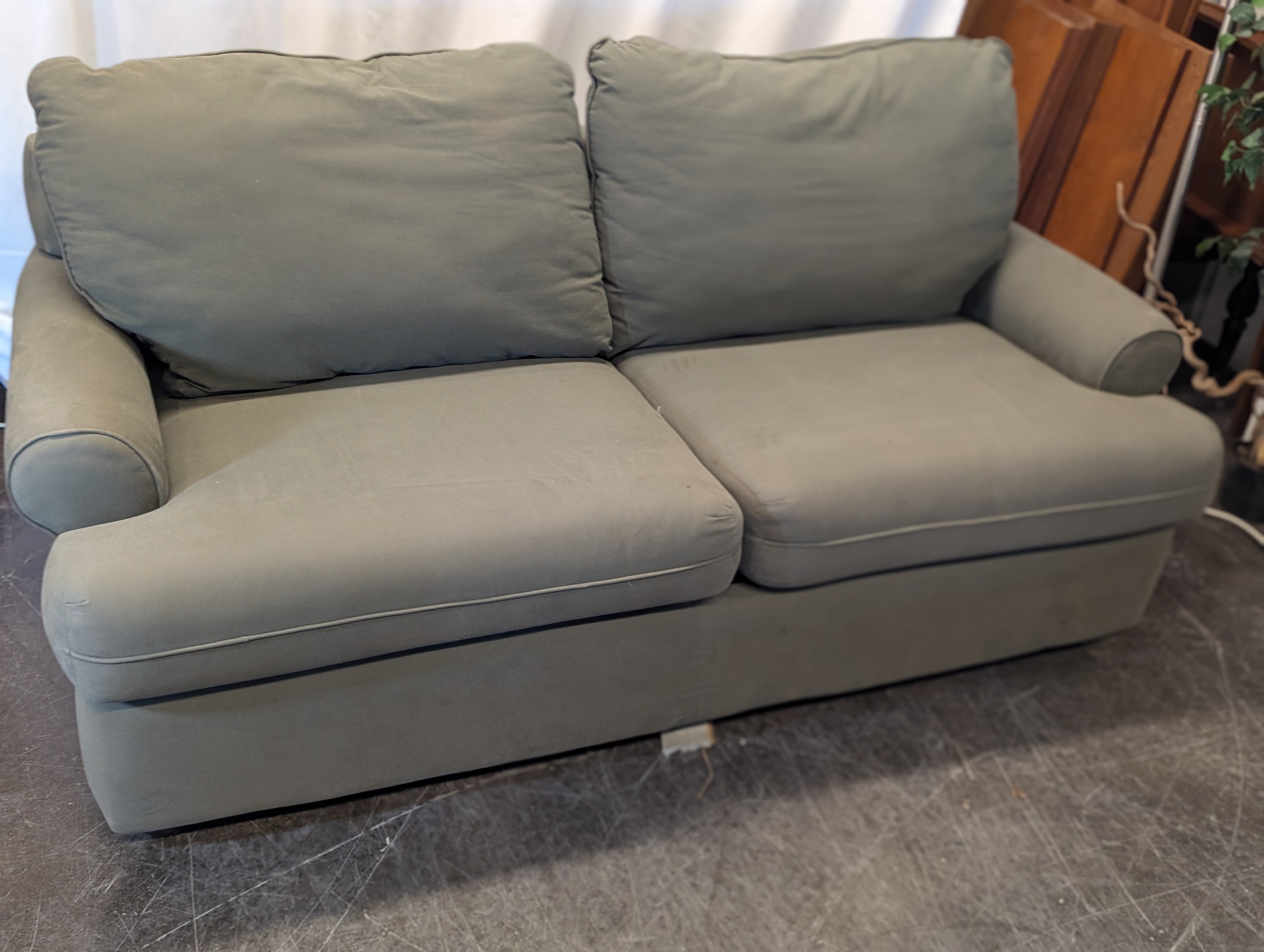 Sage Microfiber Loveseat (Sleeper Sofa)