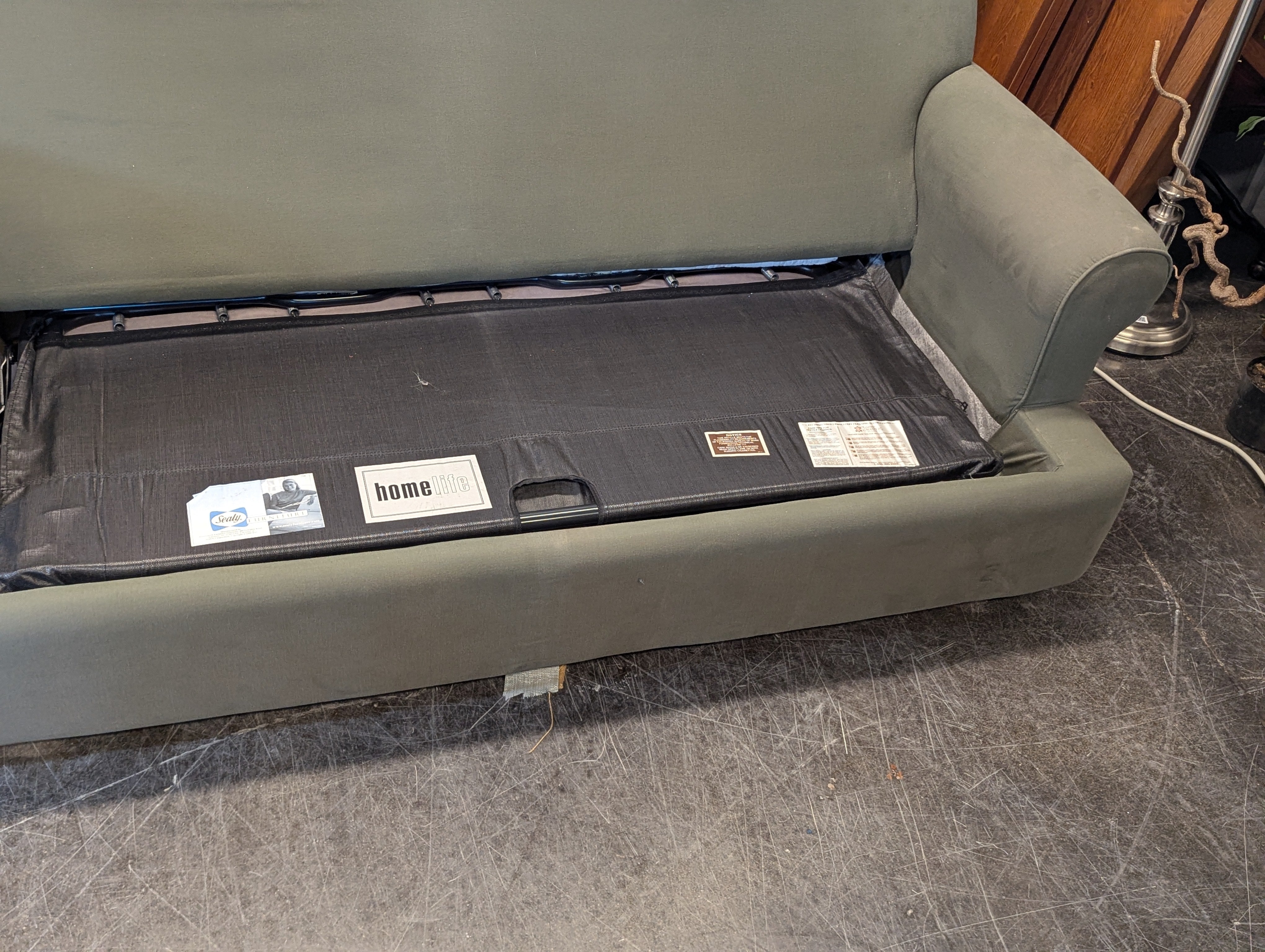 Sage Microfiber Loveseat (Sleeper Sofa)