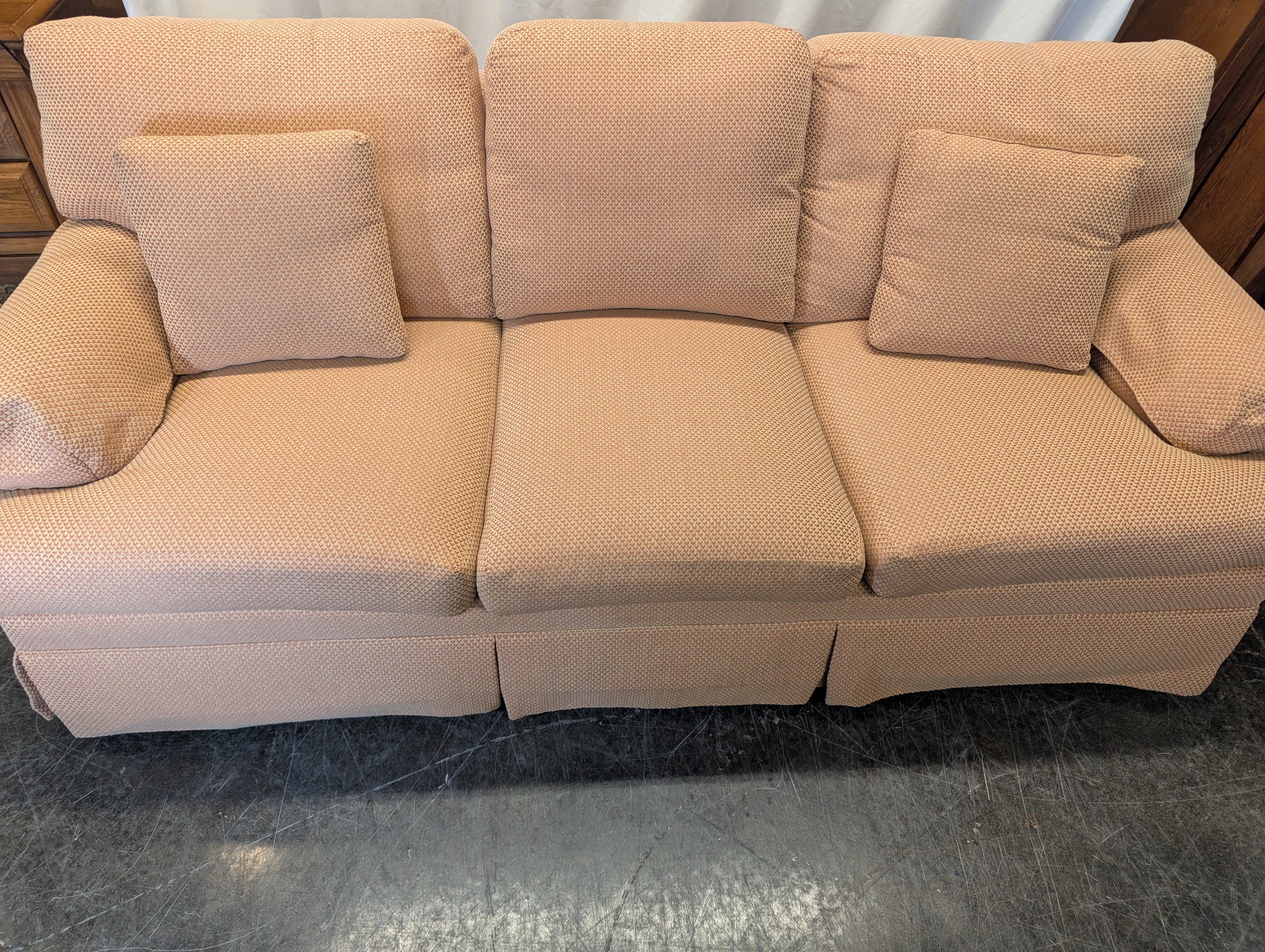 Textured Salmon Couch