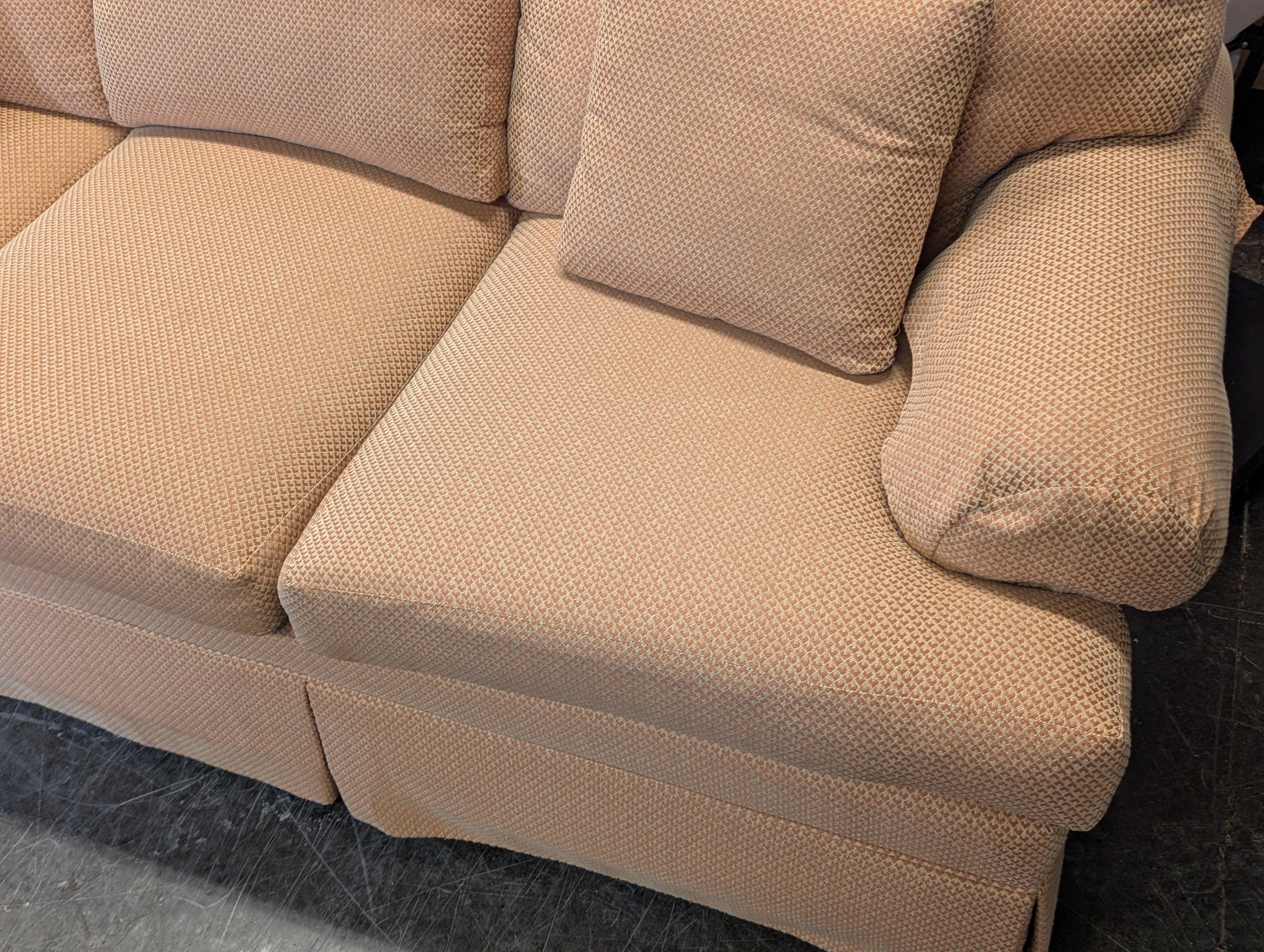 Textured Salmon Couch