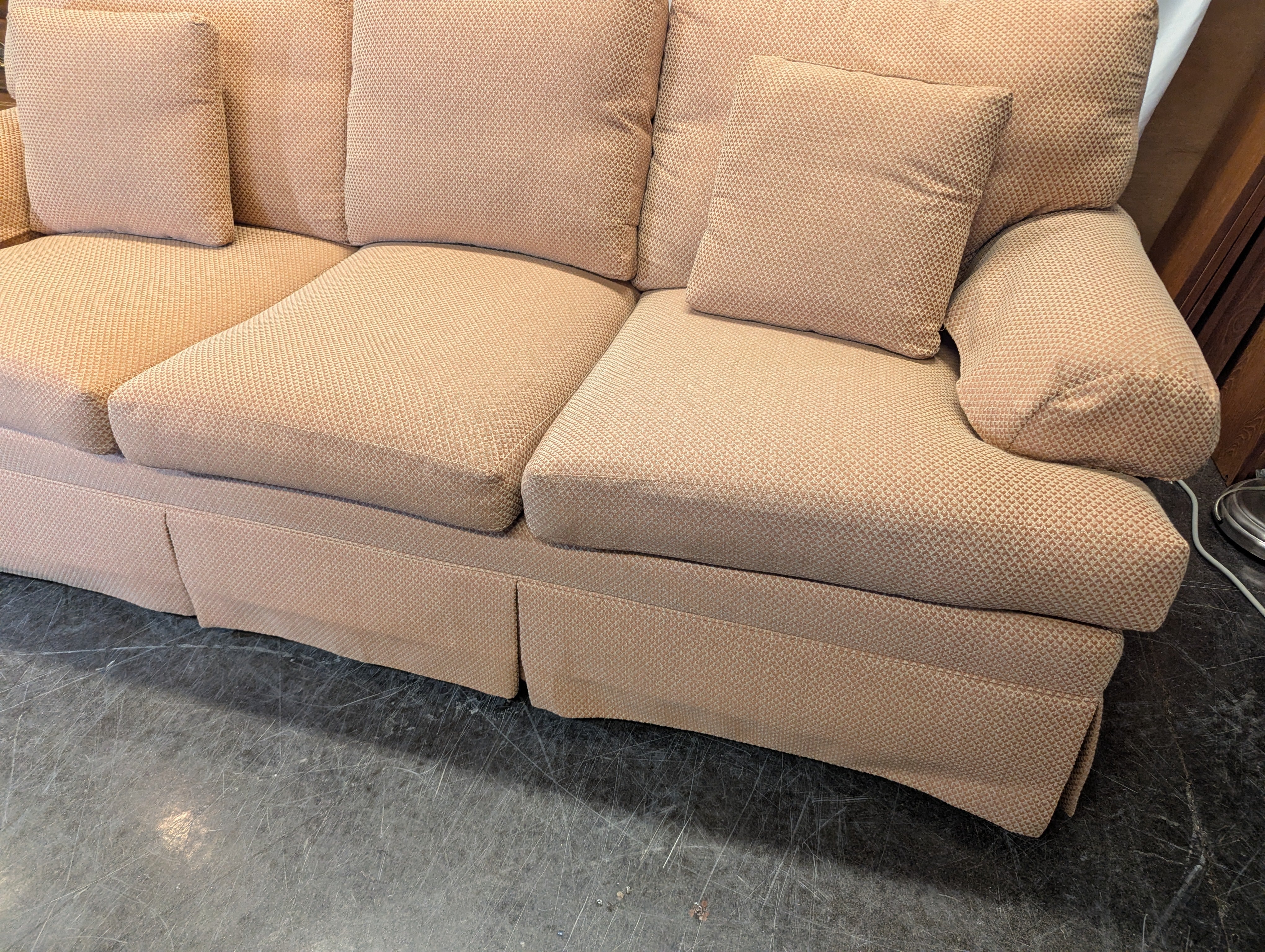 Textured Salmon Couch