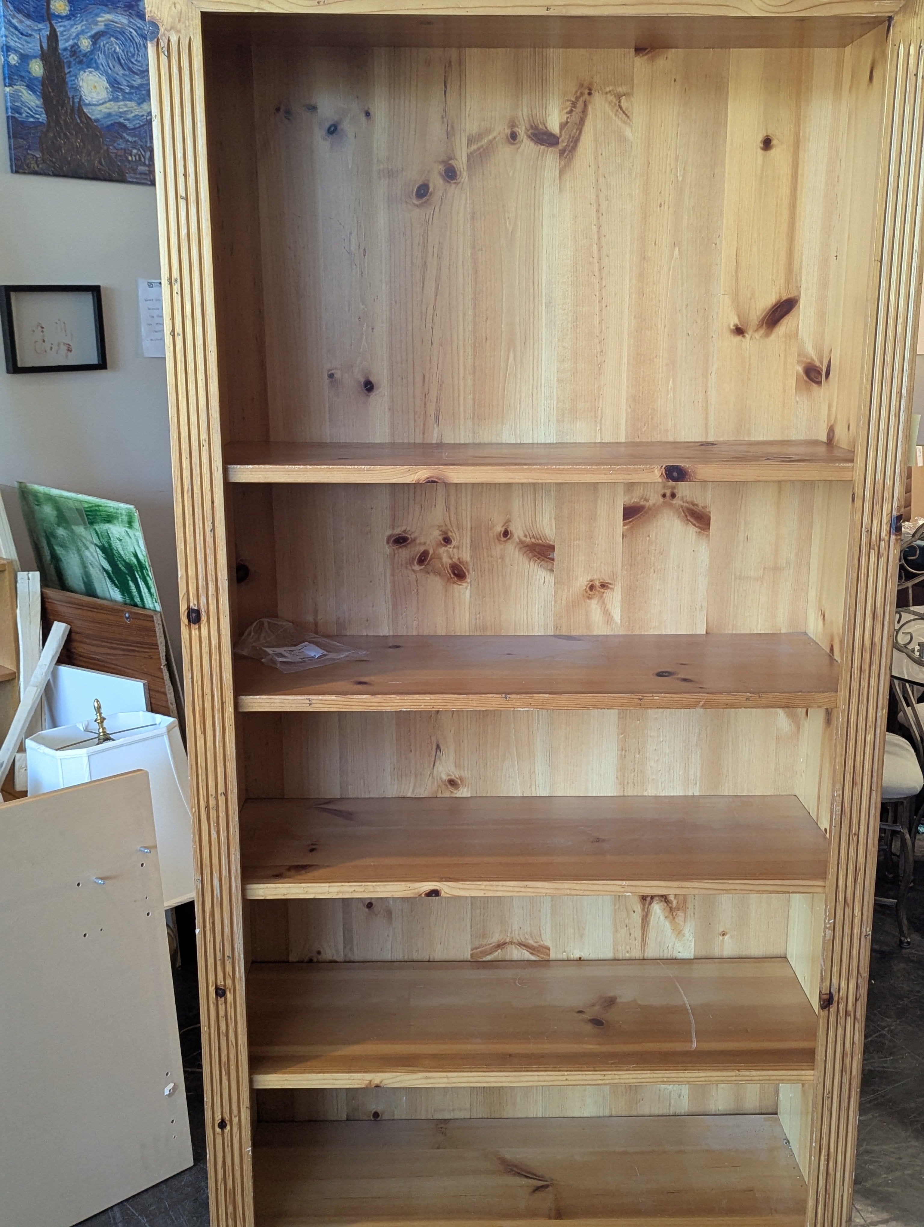 Large Oak Bookcase With Trim
