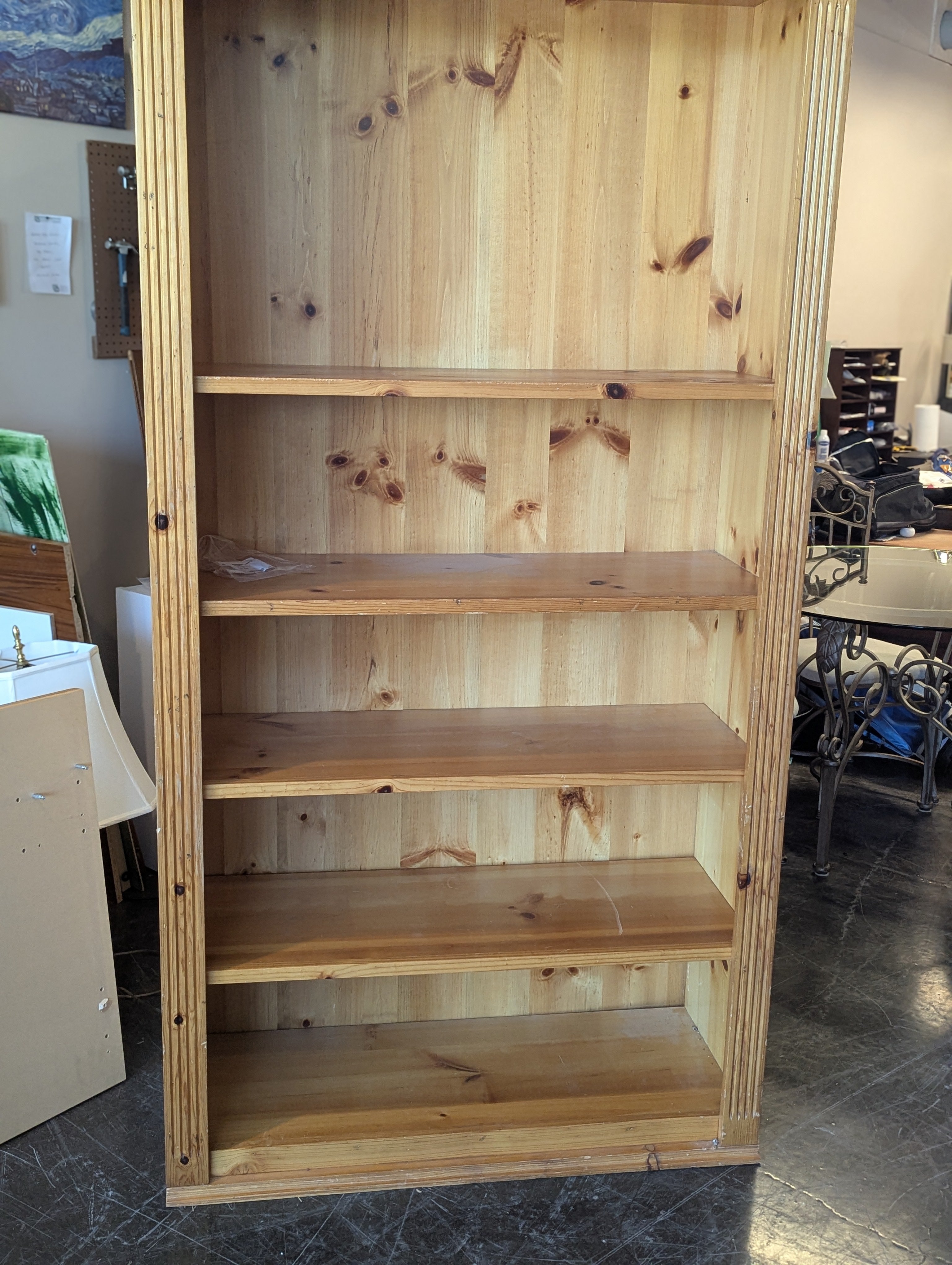 Large Oak Bookcase With Trim